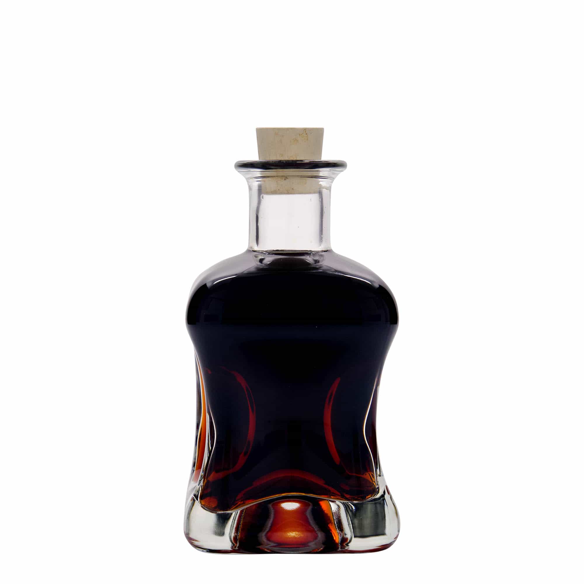 Bouteille en verre 350 ml 'Dublin', carrée, ouverture : bouchon en liège