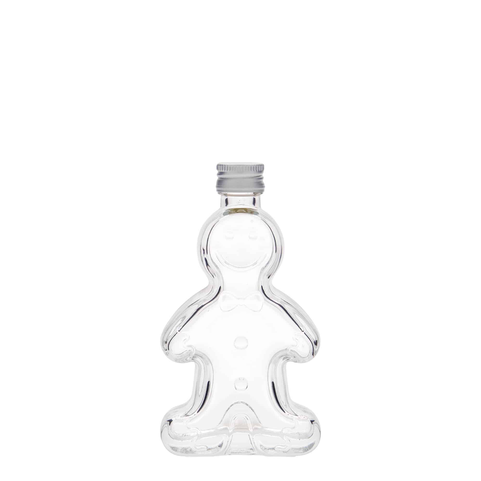 Flacon en verre 50 ml « Lebkuchenmann », ouverture : PP 18