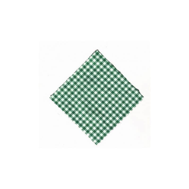Napperon à carreaux 12x12, carré, tissu, vert foncé, col : TO38-TO53