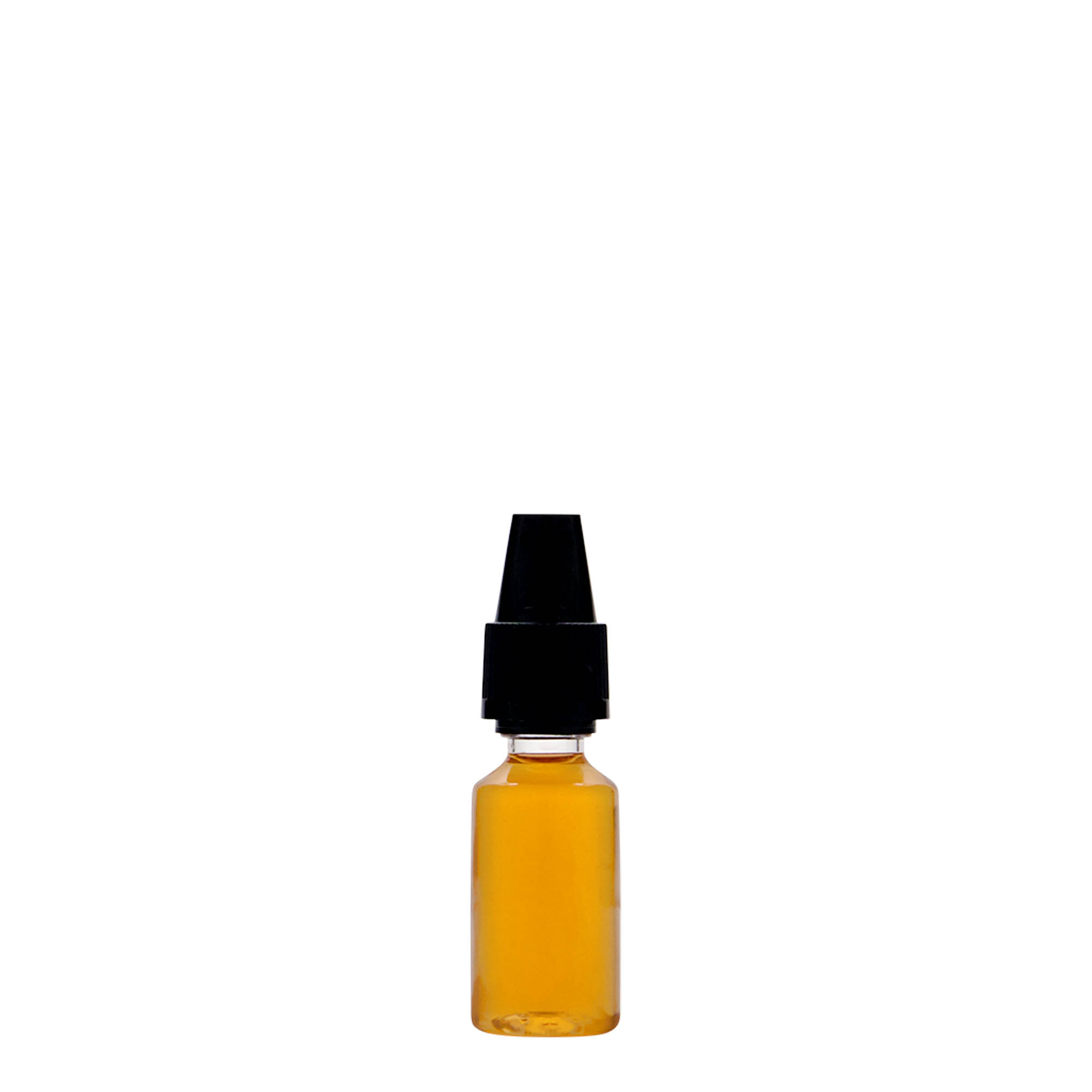 Flacon PET 10 ml « E-Liquid » avec sécurité qualité et enfant, plastique, ouverture : bouchon à vis Flacon PET 10 ml « E-Liquid » avec sécurité qualité et enfant, plastique, ouverture : bouchon à vis