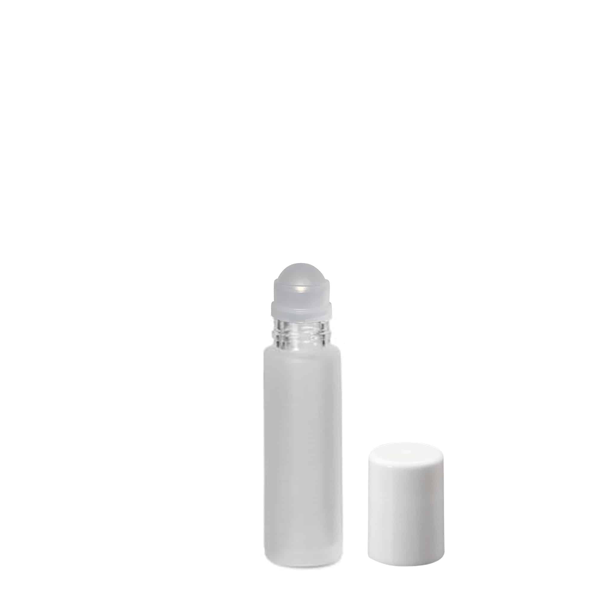Flacon roll-on 10 ml, verre, givré, ouverture : bouchon à vis