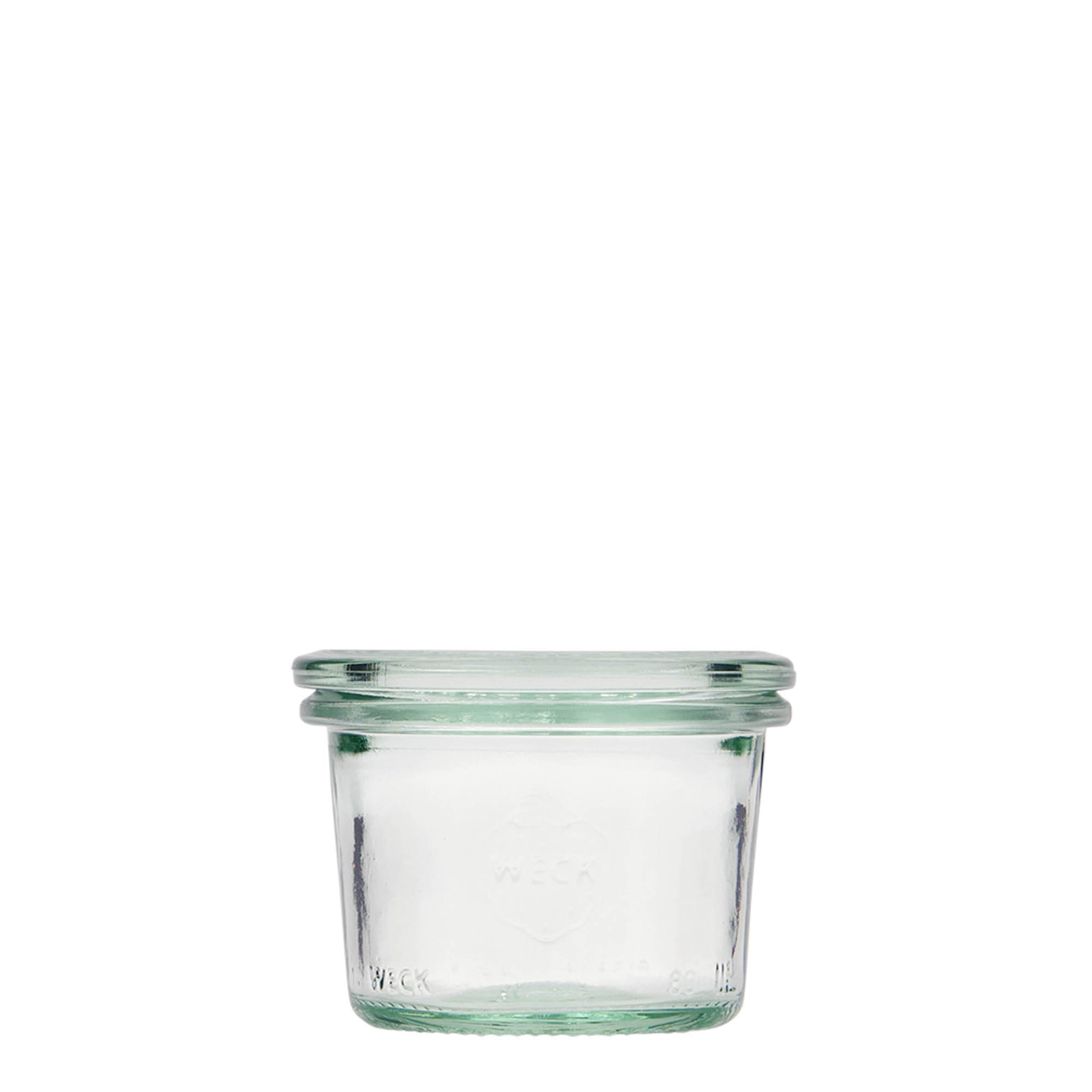 80 ml bocal WECK à renversement, ouverture : bord rond 80 ml bocal WECK à renversement, ouverture : bord rond