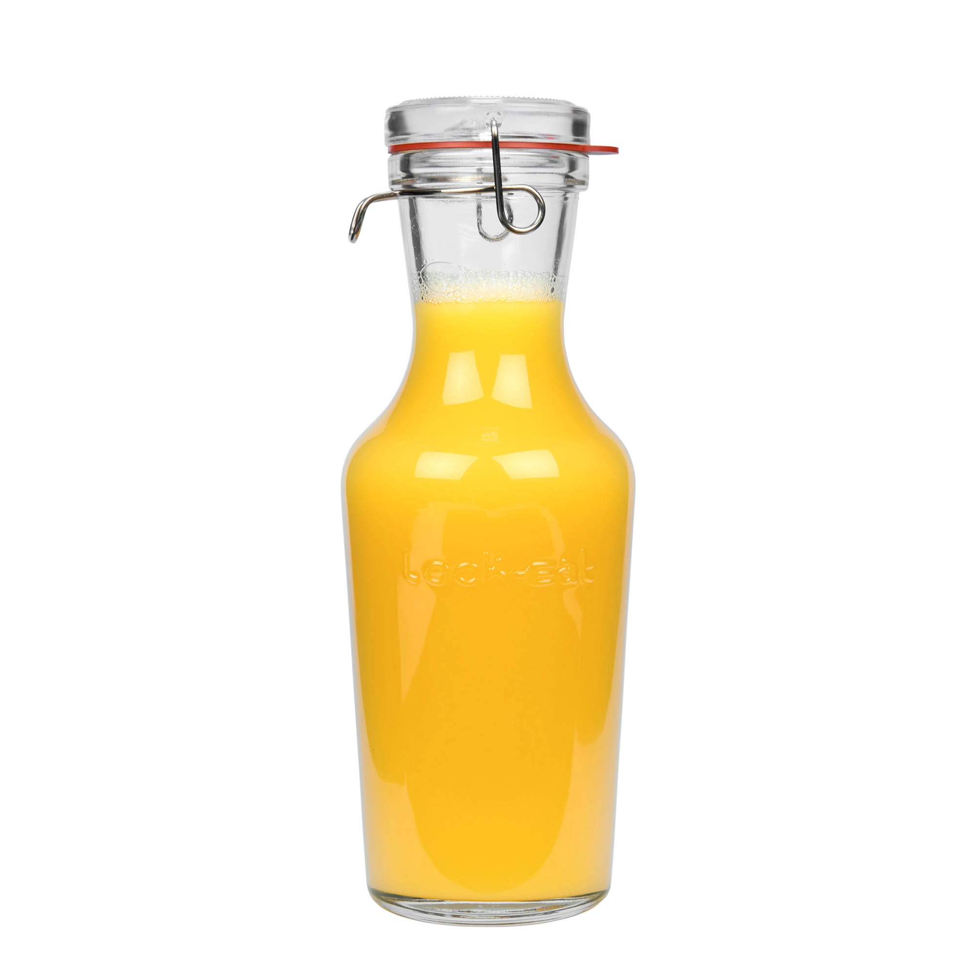 Carafe en verre 1.000 ml 'Lock-Eat', ouverture : fermeture à pince métallique