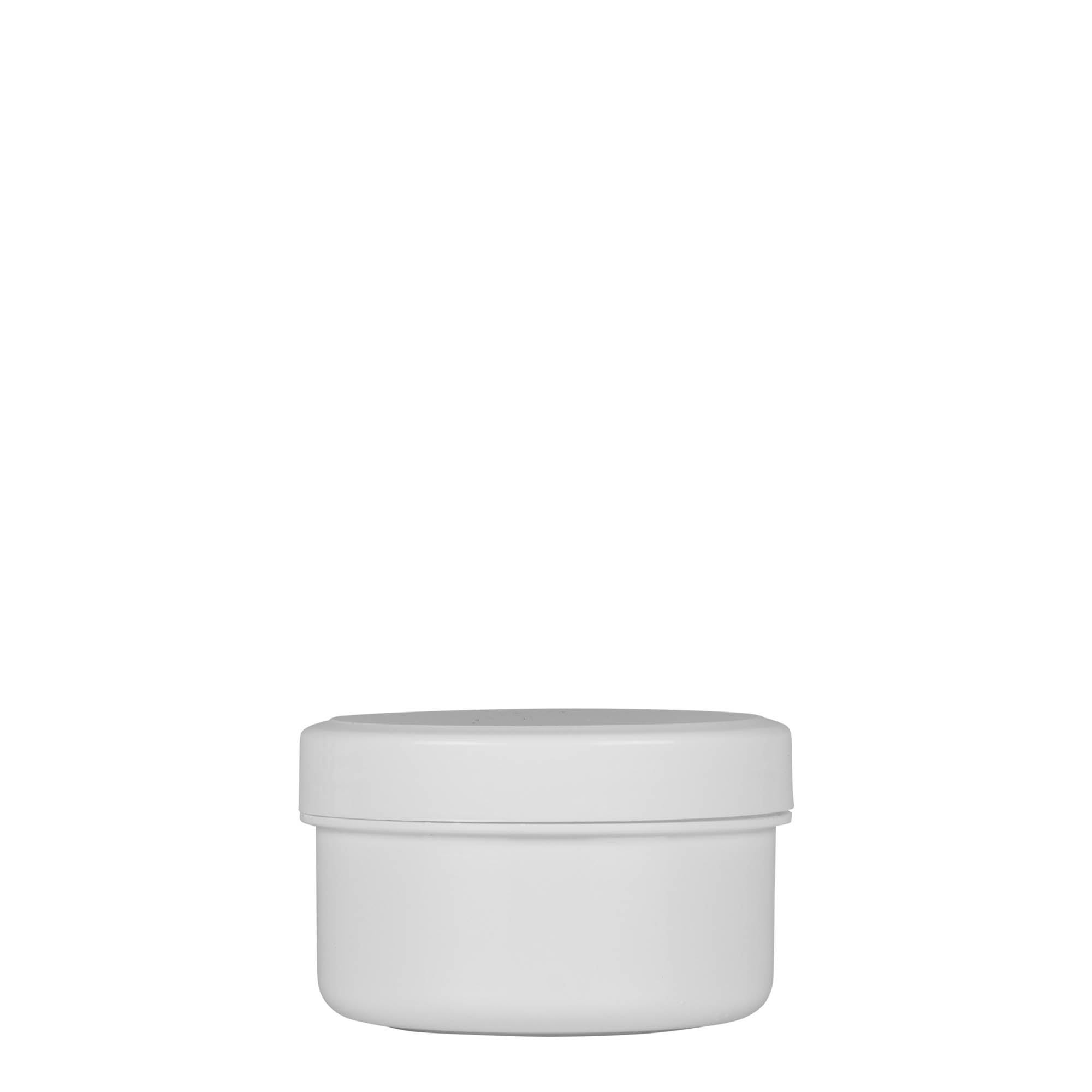 60 ml pot en plastique 'White Line', PP, blanc, ouverture : bouchon à vis