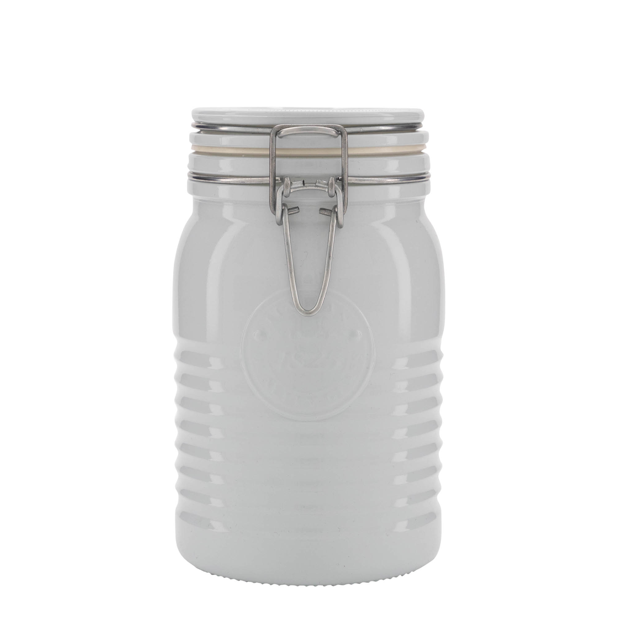 1 000 ml bocal à fermeture à levier 'Officina 1825', blanc, ouverture : fermeture à levier en fil métallique