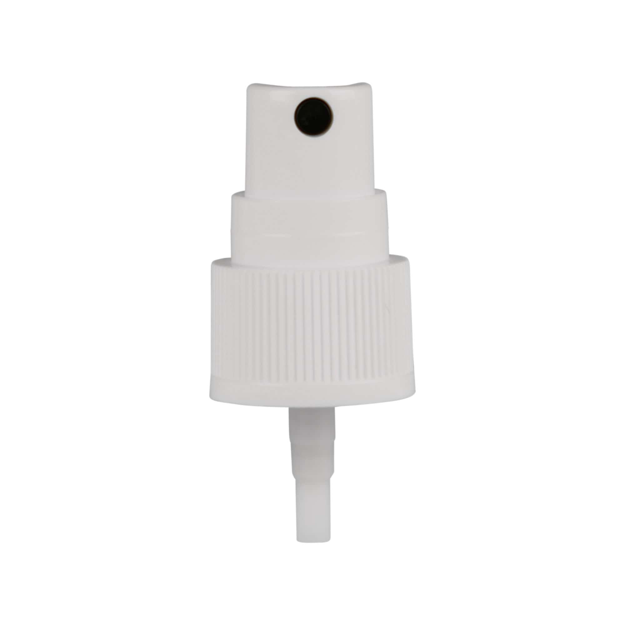 Bouchon à vis avec pulvérisateur spray, plastique PP, blanc, pour ouverture : 20/410