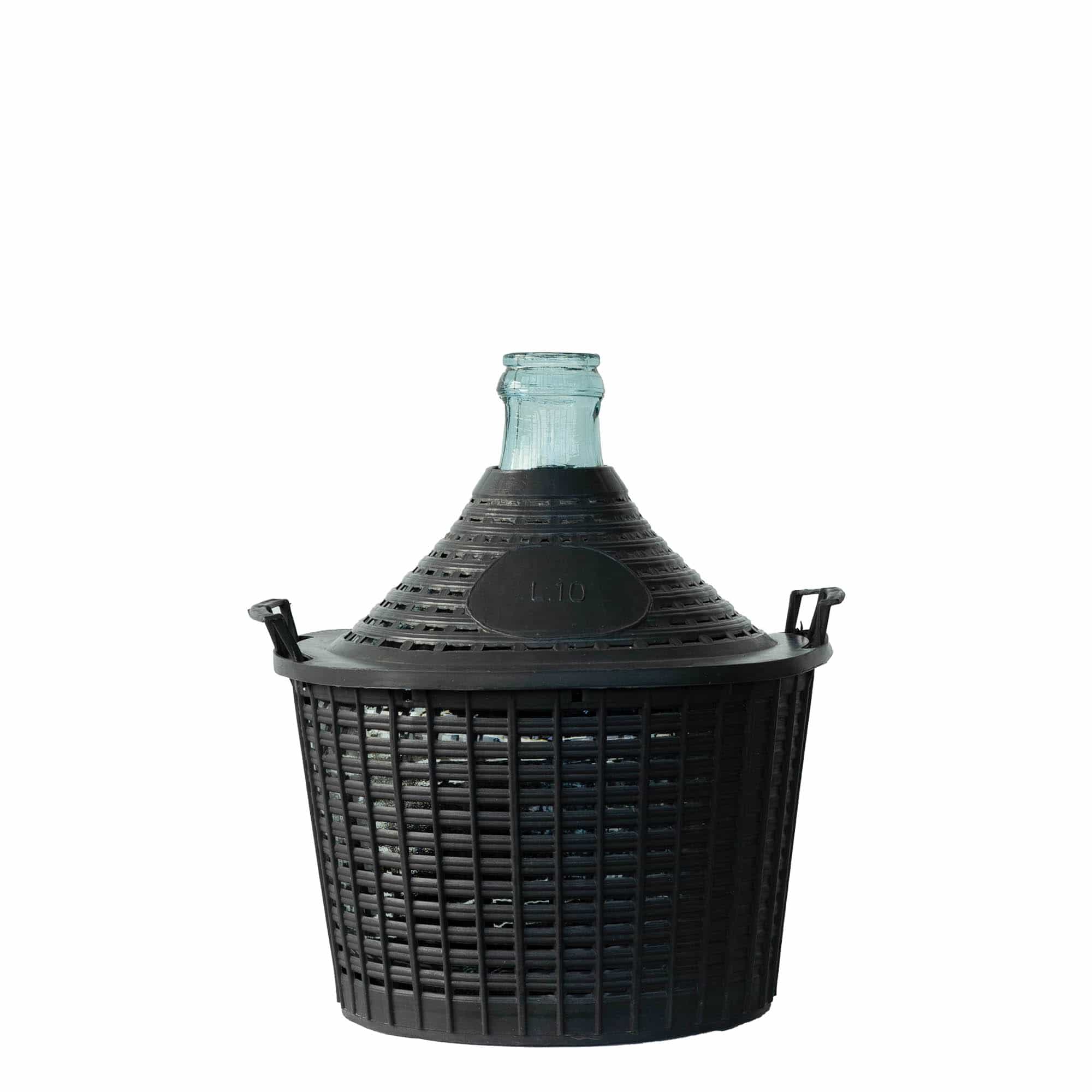 Bouteille ballon 10 l col étroit, verre, ouverture : couvercle à emboîtement