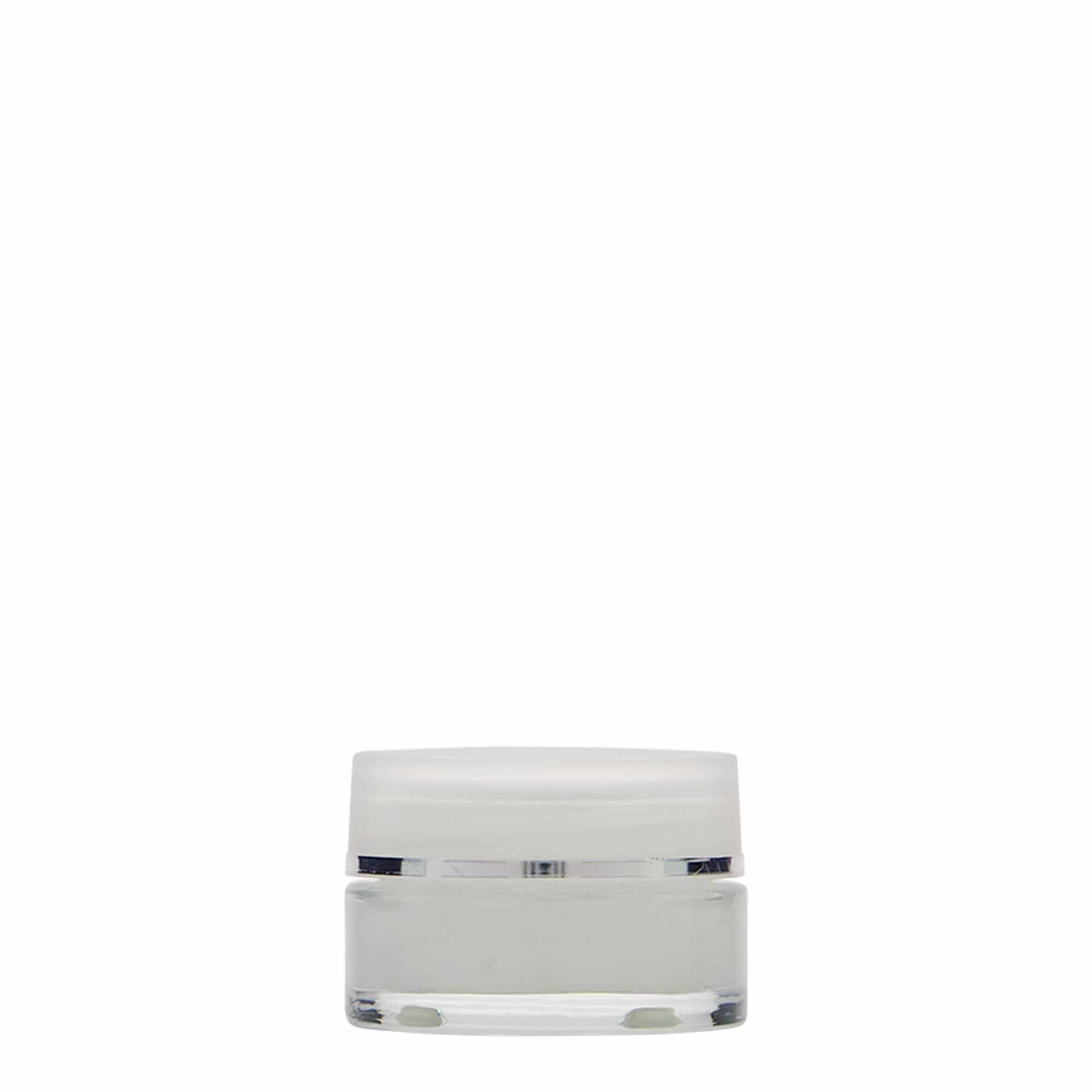 Pot de 15 ml « Clear Edition », verre, ouverture : bouchon à vis
