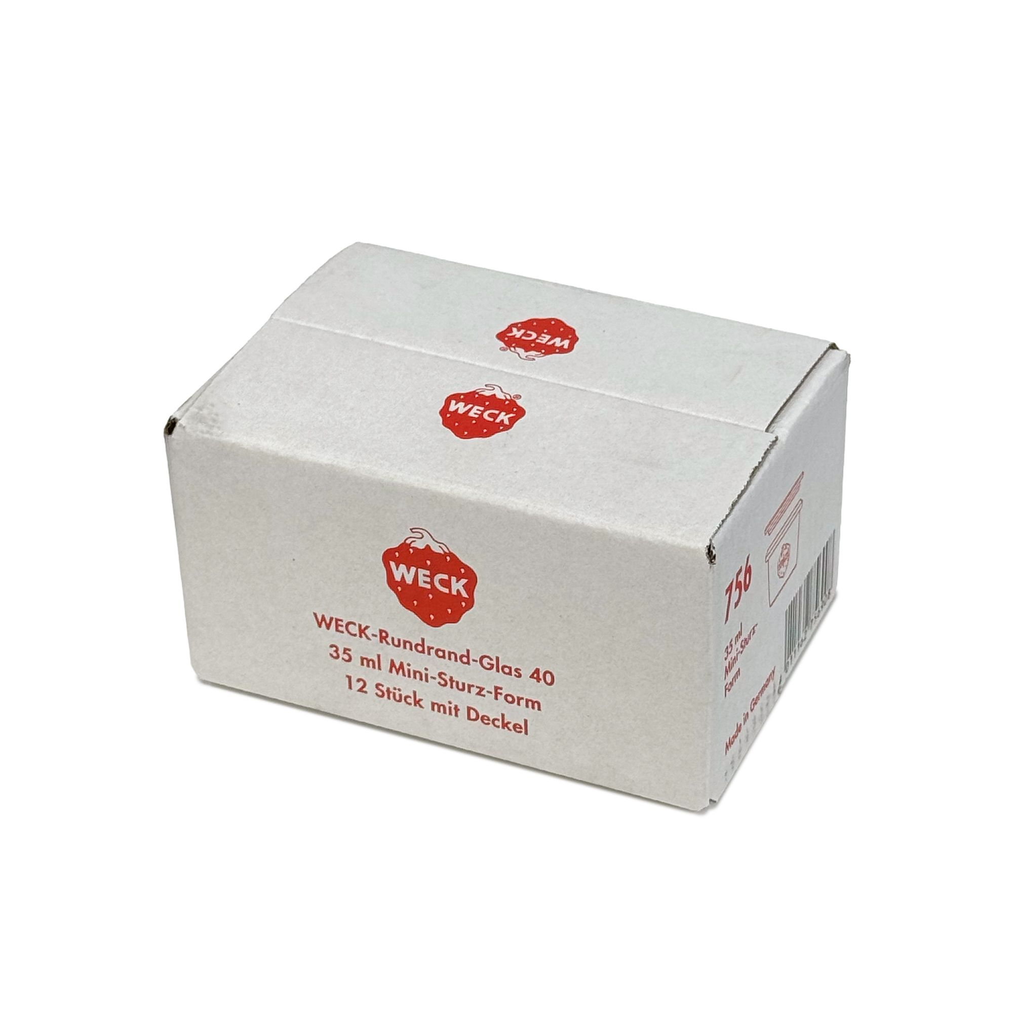 12x 35 ml bocal WECK à renversement avec couvercle en verre RR 40
