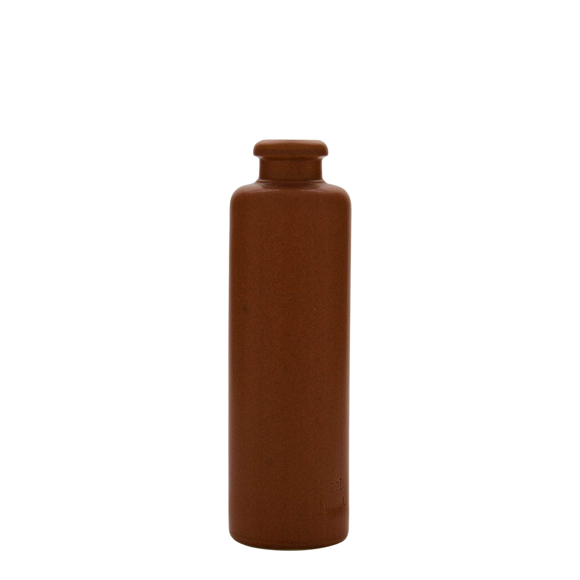 200 ml cruche en terre cuite, grès, rouge-brun, ouverture : bouchon en liège