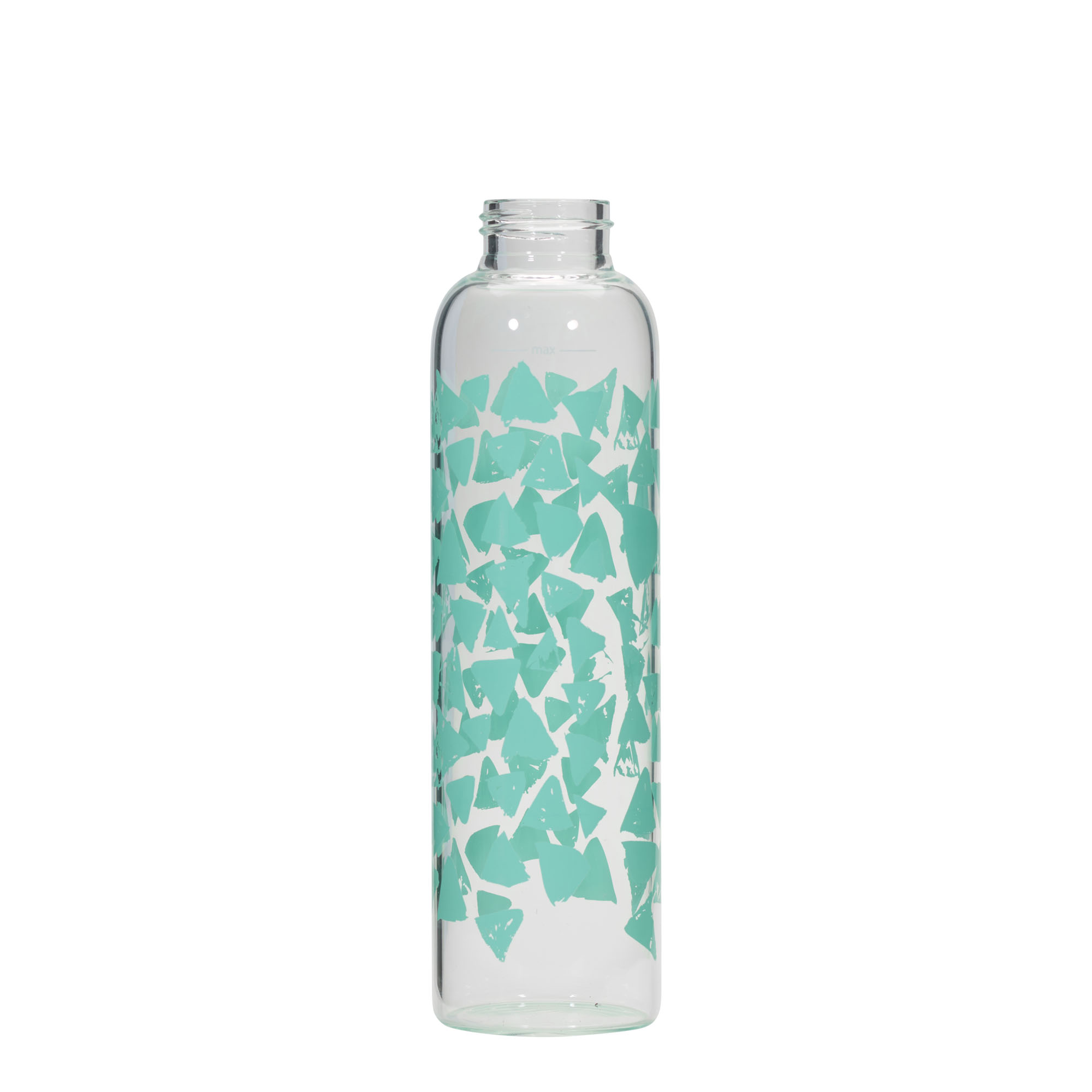 Bouteille d'eau 500 ml 'Perseus - Triangles turquoise', ouverture : bouchon à vis Bouteille d'eau 500 ml 'Perseus - Triangles turquoise', ouverture : bouchon à vis