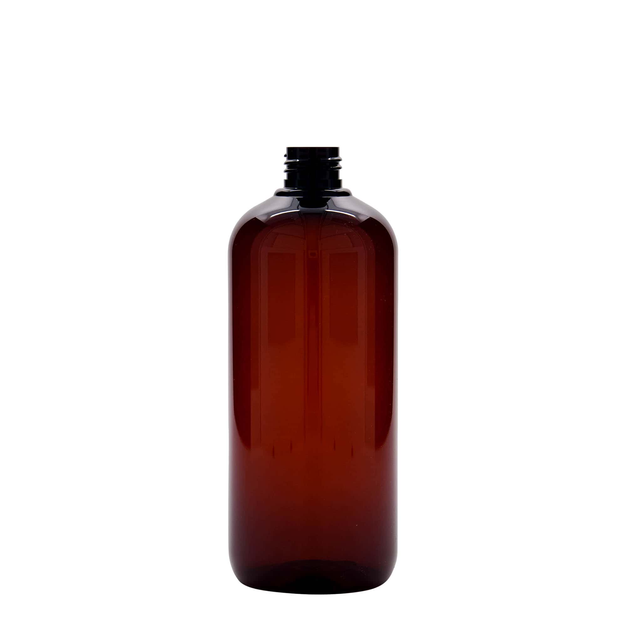 Bouteille en plastique recyclé 500 ml « Victor's Best », PCR, marron, ouverture : 24/410
