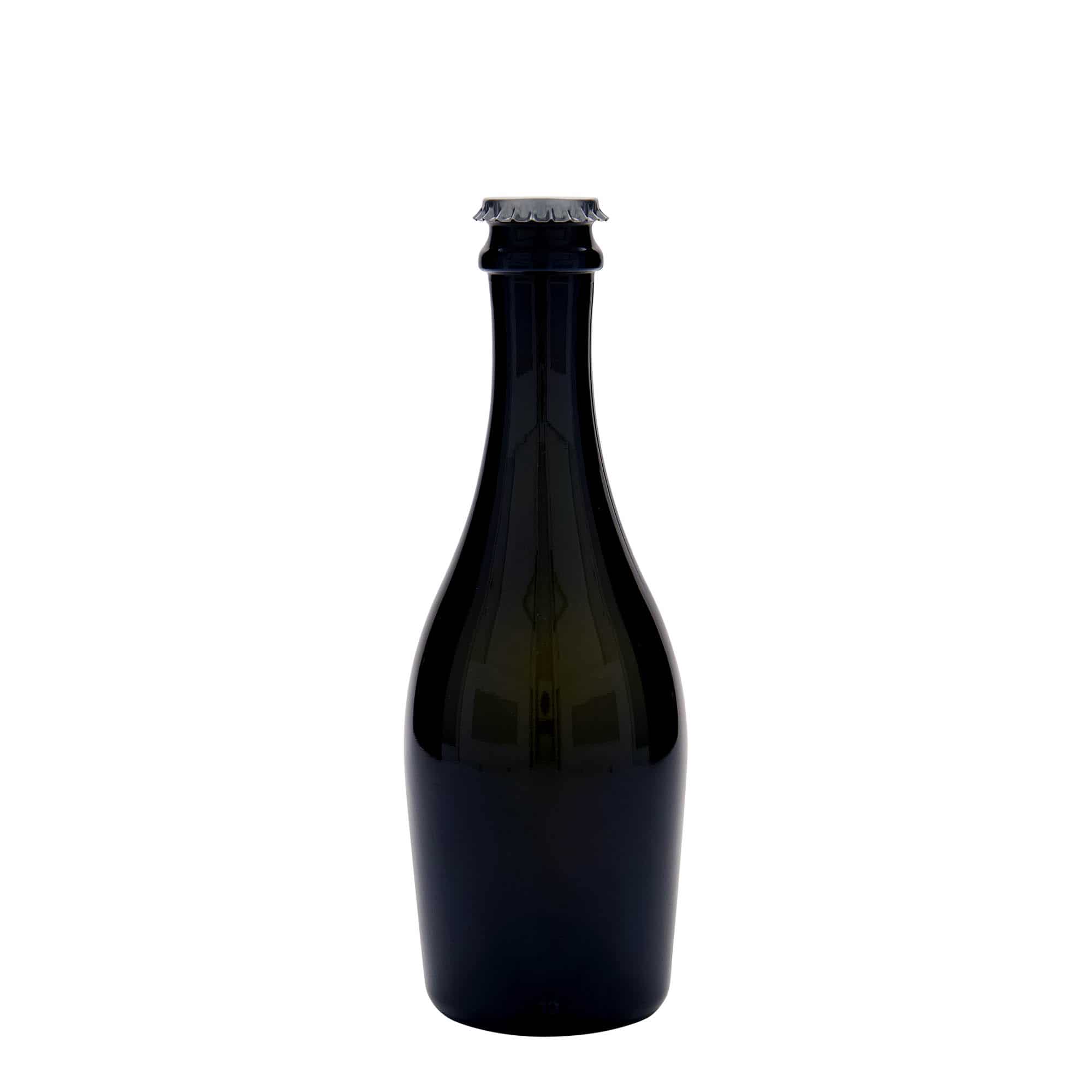 Bouteille de Champagne 330 ml 'Carmen', verre, vert antique, col : capsules couronnes