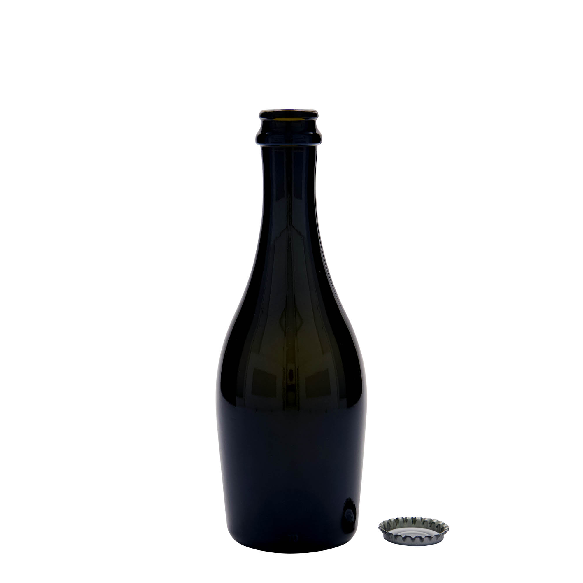 Bouteille de vin mousseux 330 ml 'Carmen', verre, vert antique, ouverture : capsule couronne