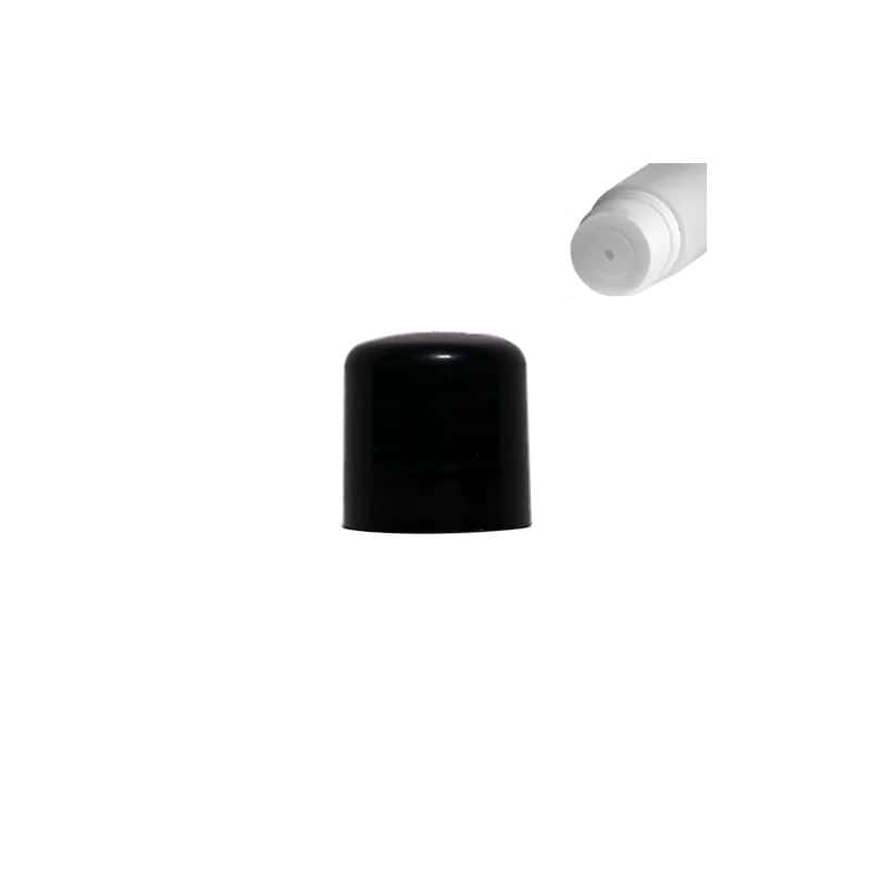 Bougage à vis avec insert de pulvérisation, plastique PP, noir, pour bouchage: 24/410