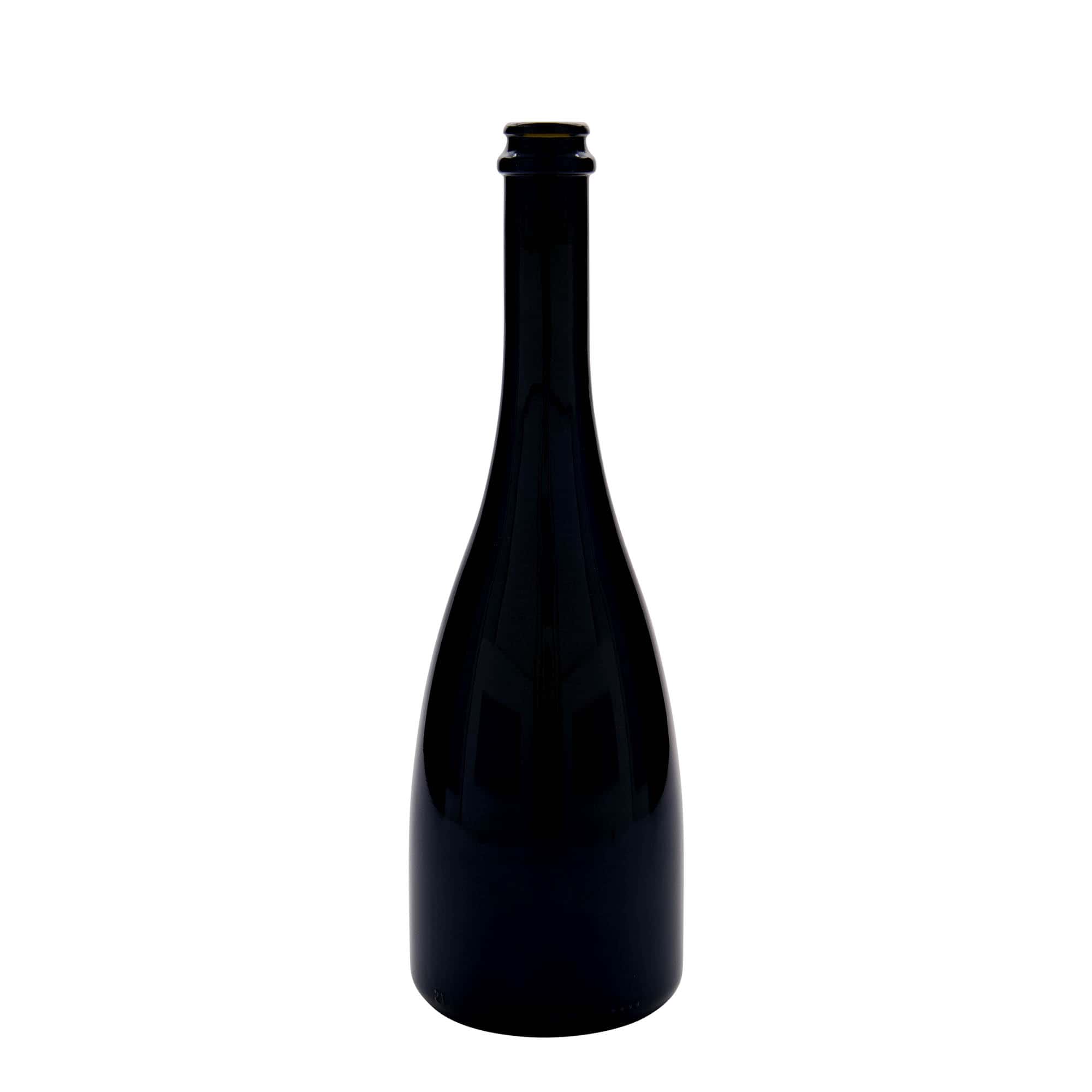 Bouteille de bière / de champagne 750 ml 'Tosca', verre, vert antique, ouverture : capsule couronne