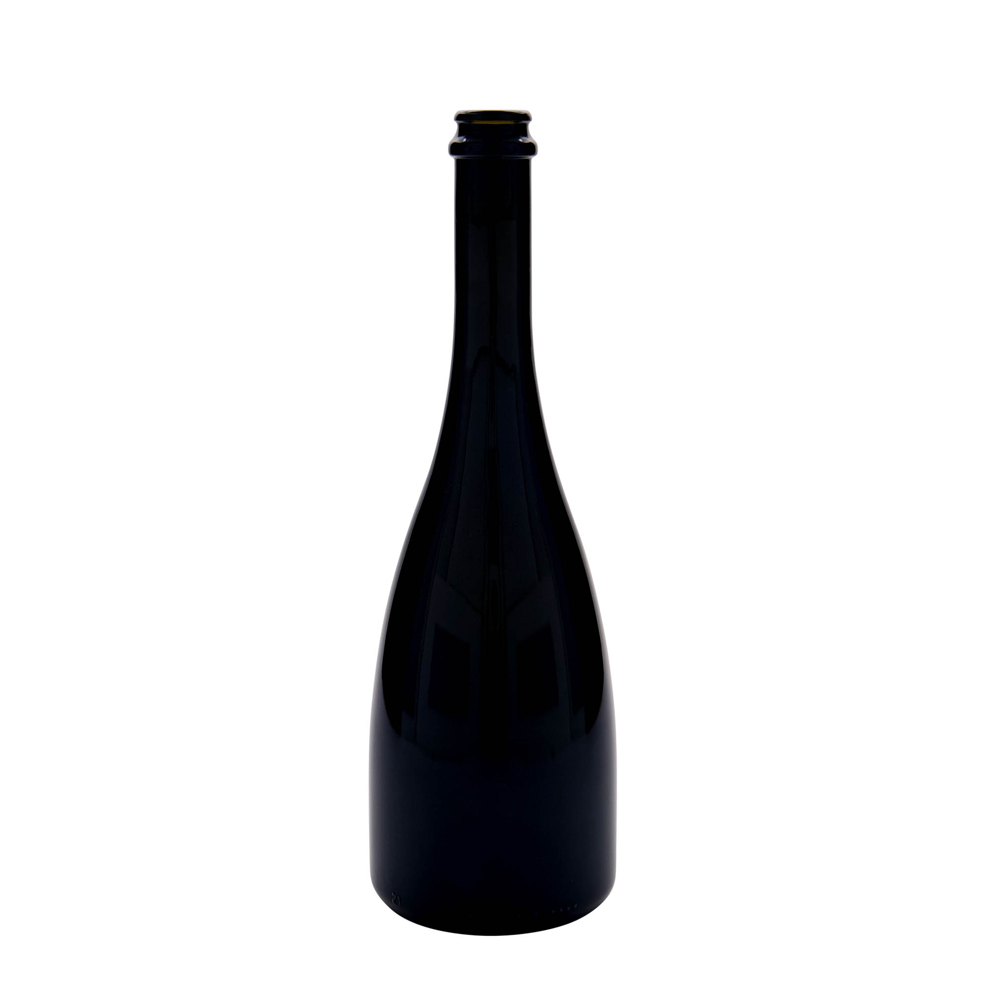 Bouteille de bière / de champagne 750 ml « Tosca », verre, vert antique, ouverture : capsule couronne