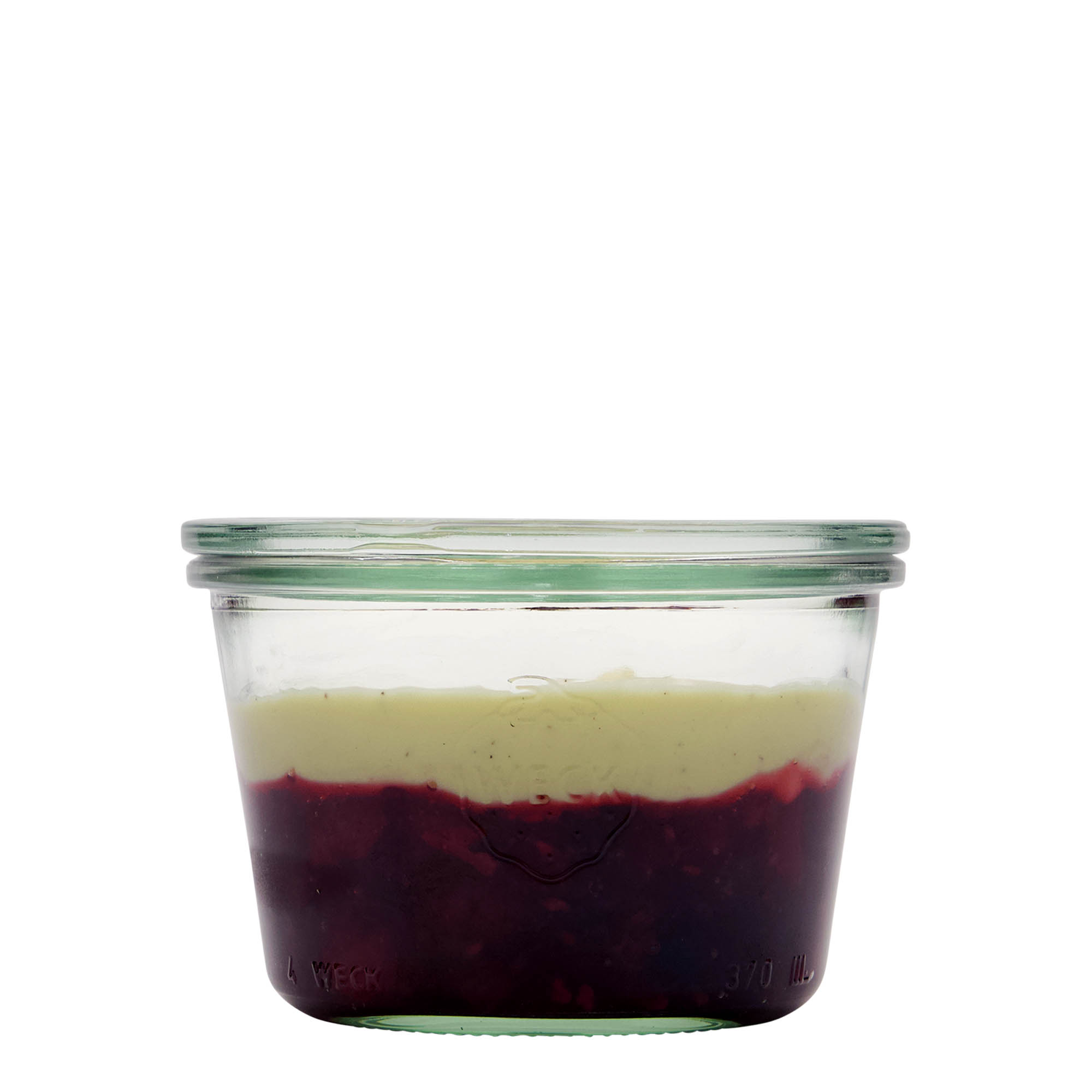 370 ml bocal WECK à fond large, ouverture : bord rond 370 ml bocal WECK à fond large, ouverture : bord rond