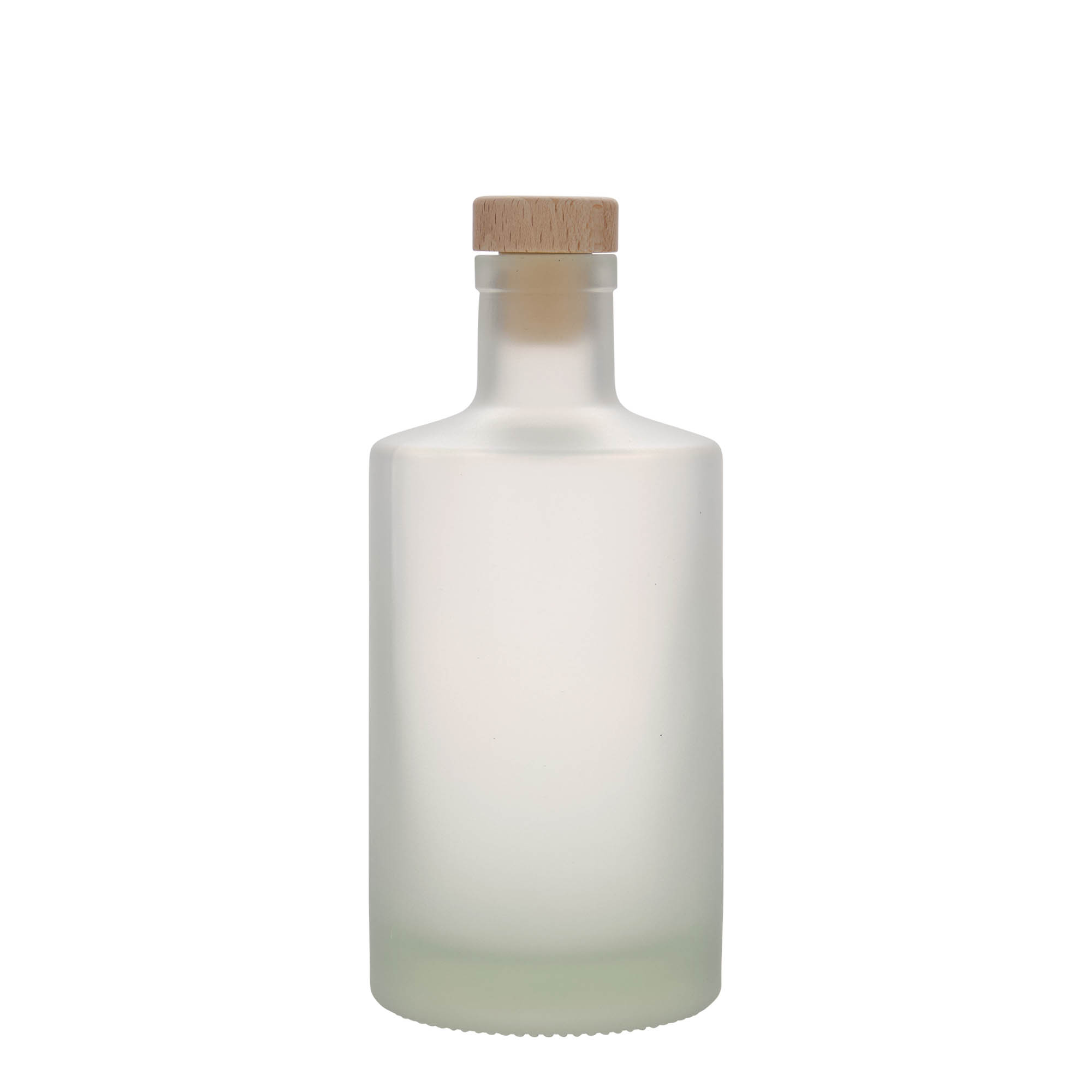 Bouteille en verre 500 ml « Caroline », givrée, ouverture : bouchon en liège