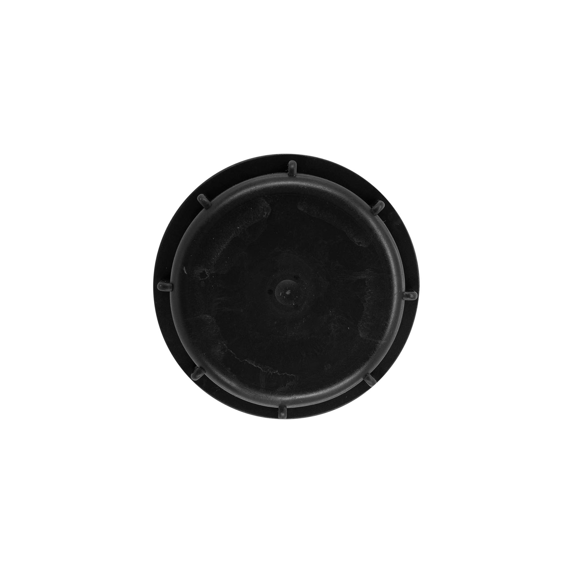 Bouchon à vis, plastique PP, noir, pour ouverture : ND60