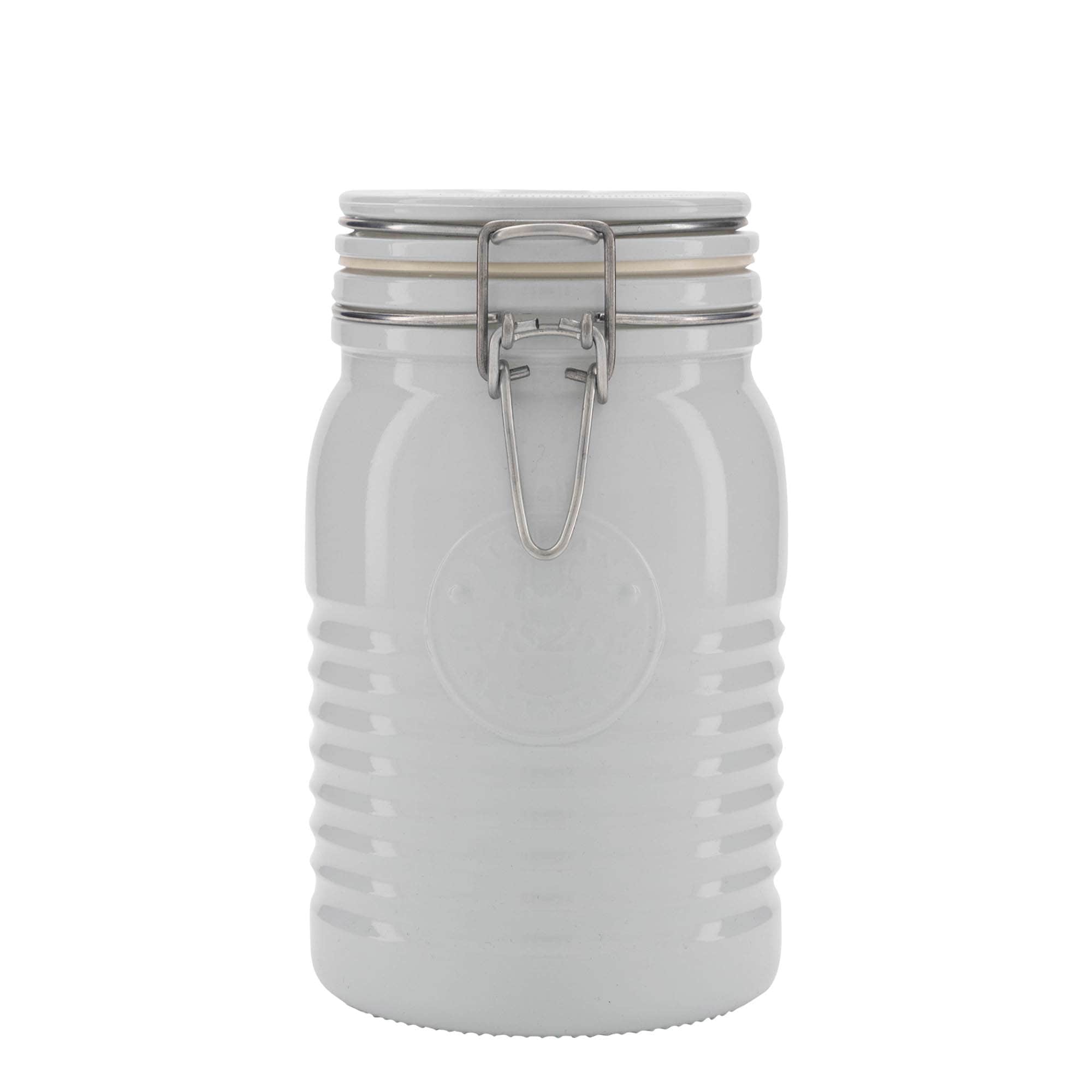 Bocal à fermeture mécanique 1 000 ml 'Officina 1825', blanc, bouchage: bouchon mécanique Bocal à fermeture mécanique 1 000 ml 'Officina 1825', blanc, bouchage: bouchon mécanique
