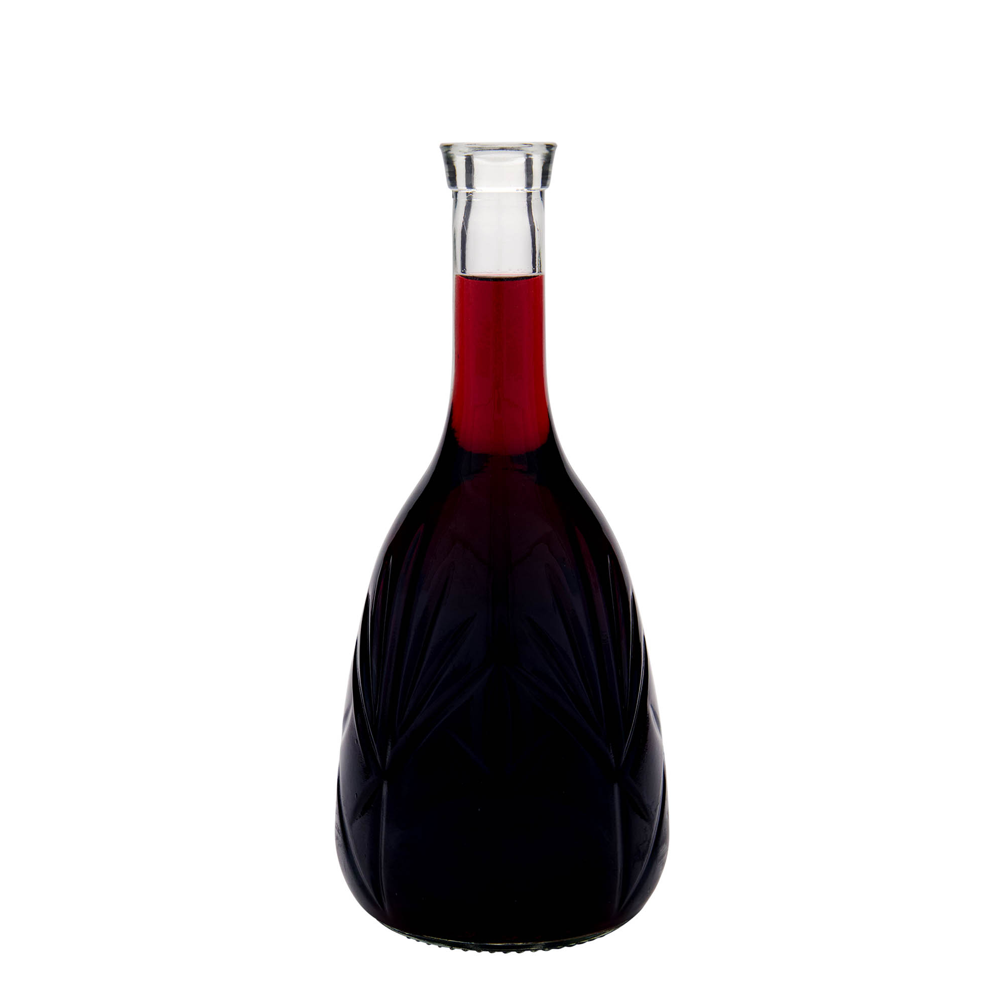 Bouteille en verre 1 000 ml 'Reliefa', ouverture : bouchon en liège Bouteille en verre 1 000 ml 'Reliefa', ouverture : bouchon en liège