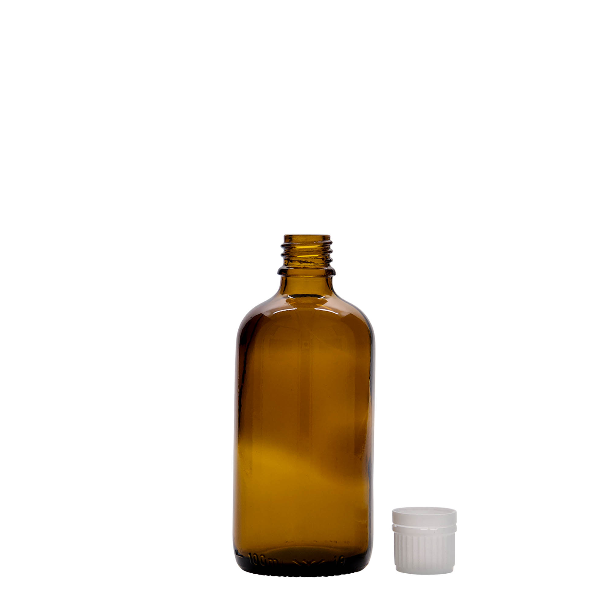 Flacon médical 100 ml, verre, brun, ouverture : DIN 18