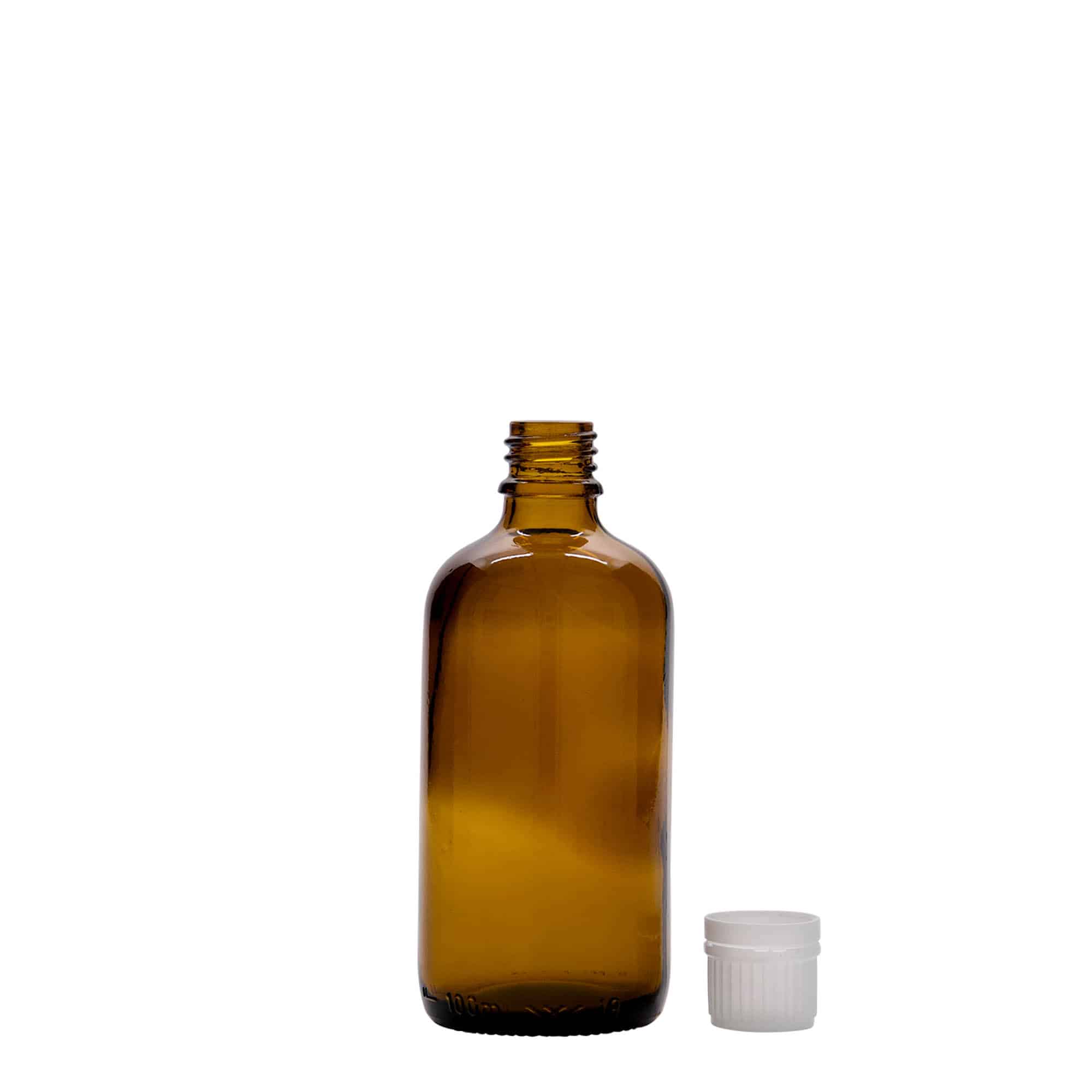 Flacon médical 100 ml, verre, brun, ouverture : DIN 18