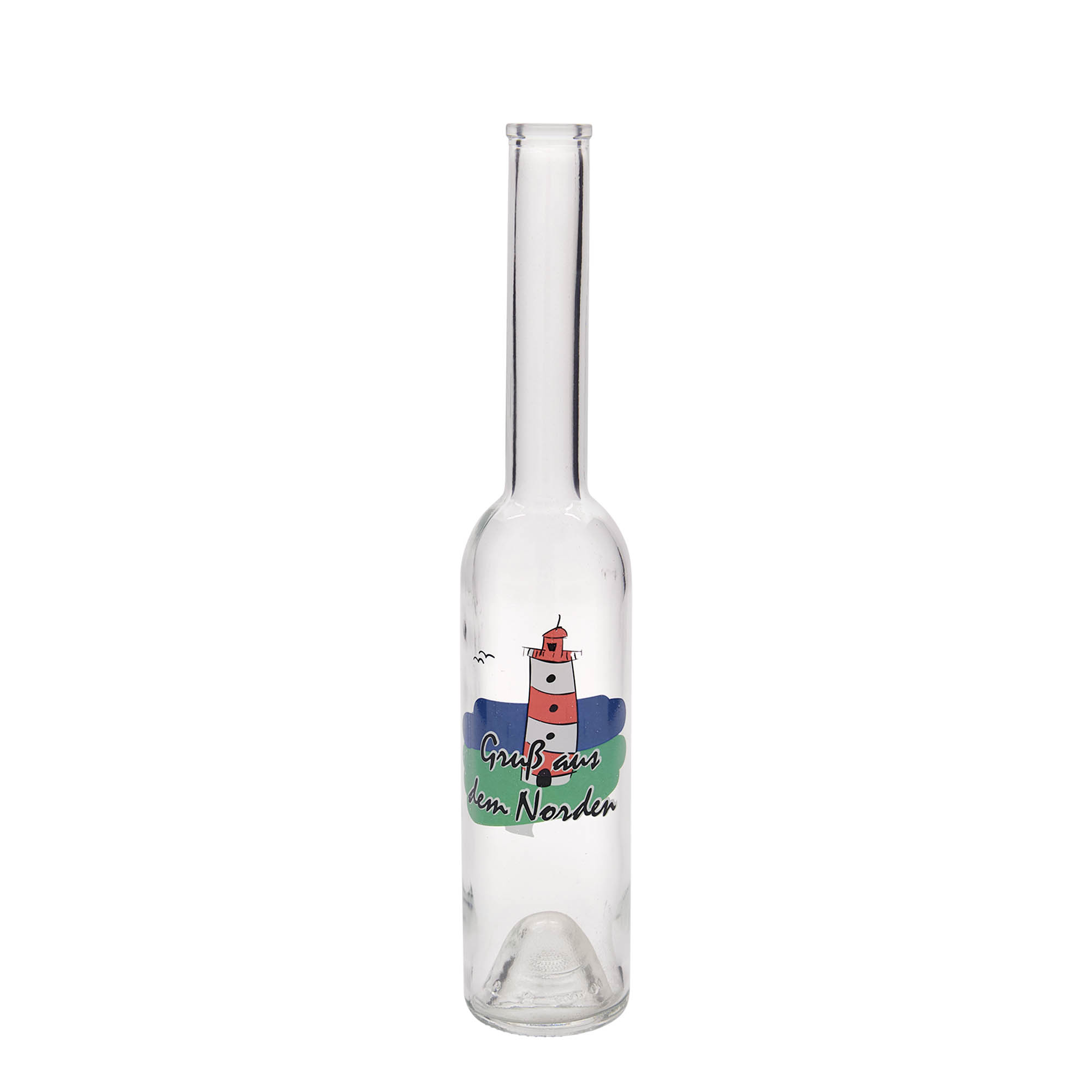 Bouteille en verre 350 ml 'Opera', motif : Nord, ouverture : bouchon en liège Bouteille en verre 350 ml 'Opera', motif : Nord, ouverture : bouchon en liège