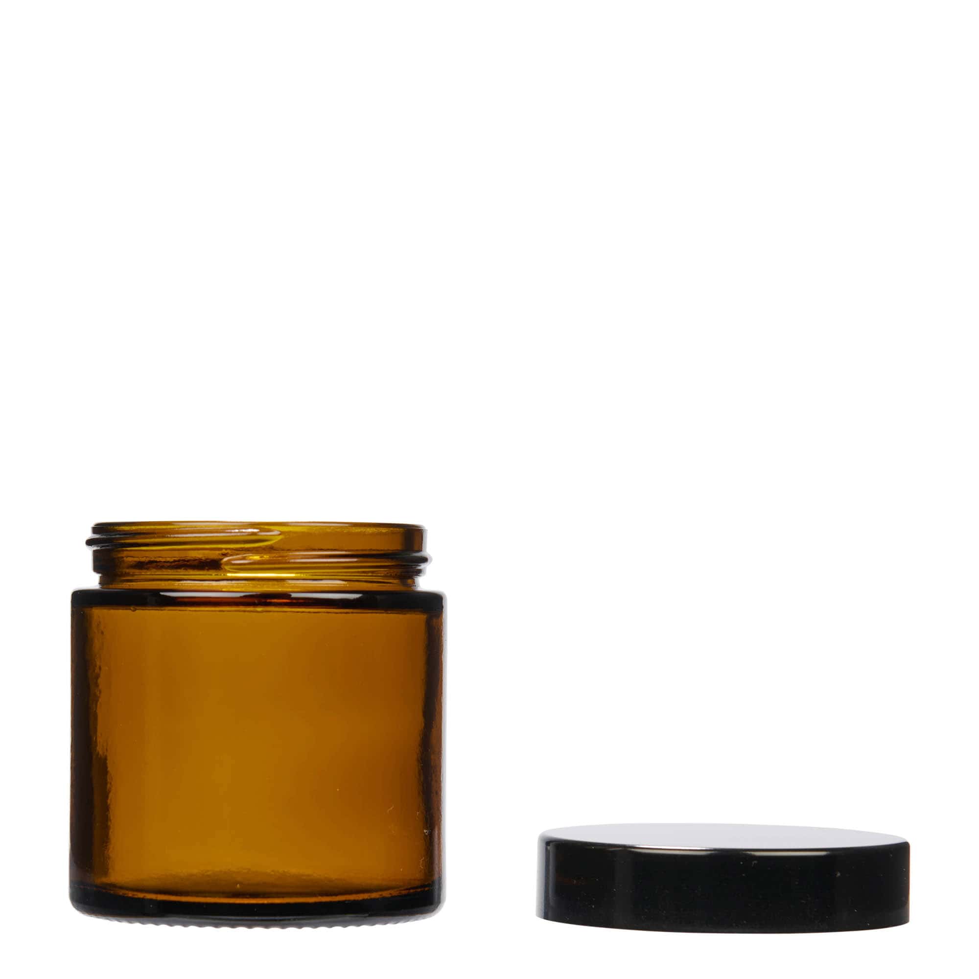 Pot de 120 ml « Brown Line », verre, brun, ouverture : bouchon à vis