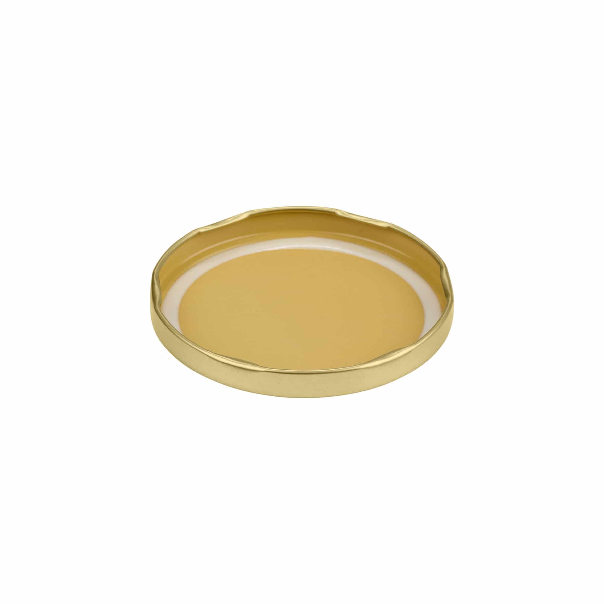 Bouchon à vis, tôle blanche, doré, pour ouverture : TO 82