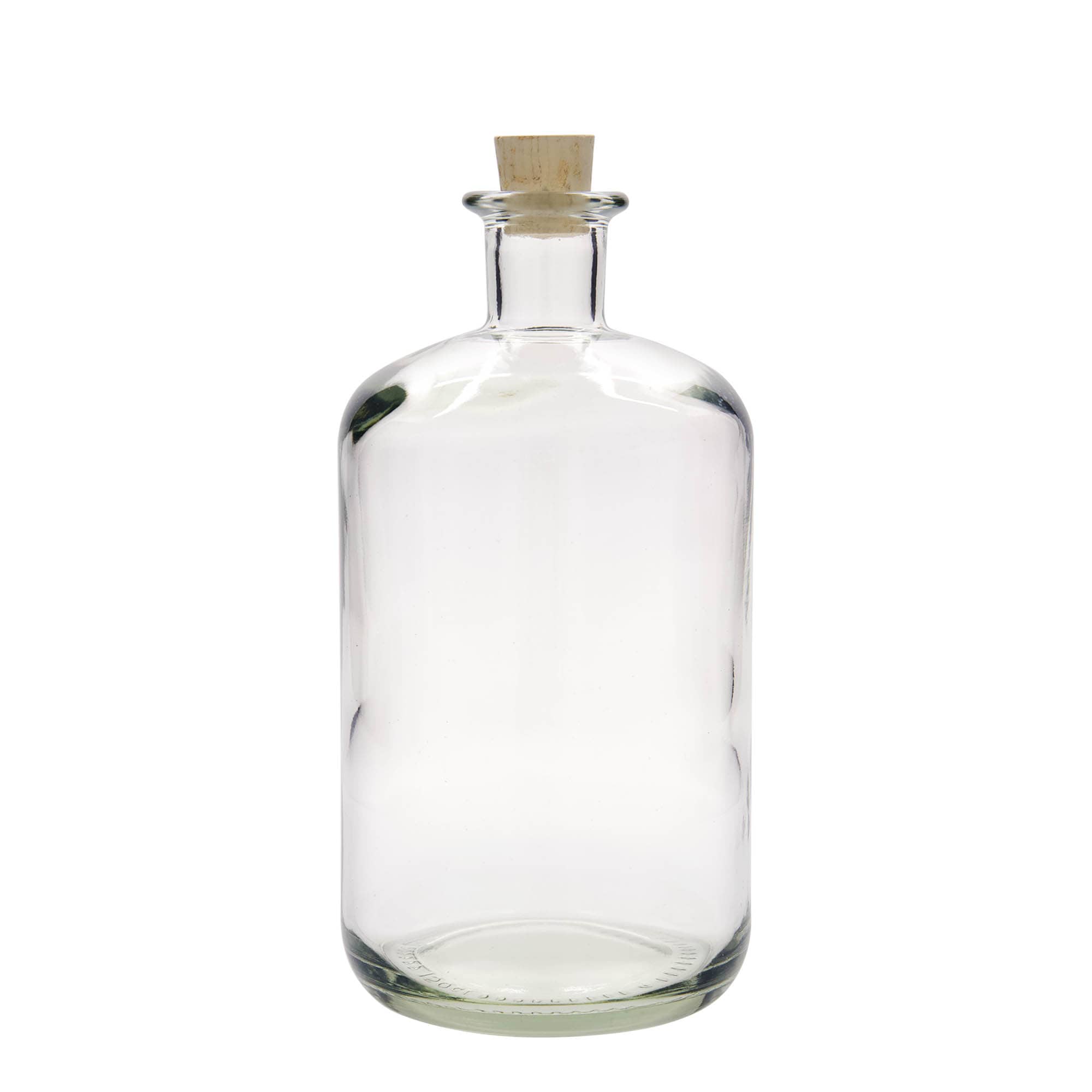 Bouteille en verre de 1 500 ml, pharmacie, ouverture : liège