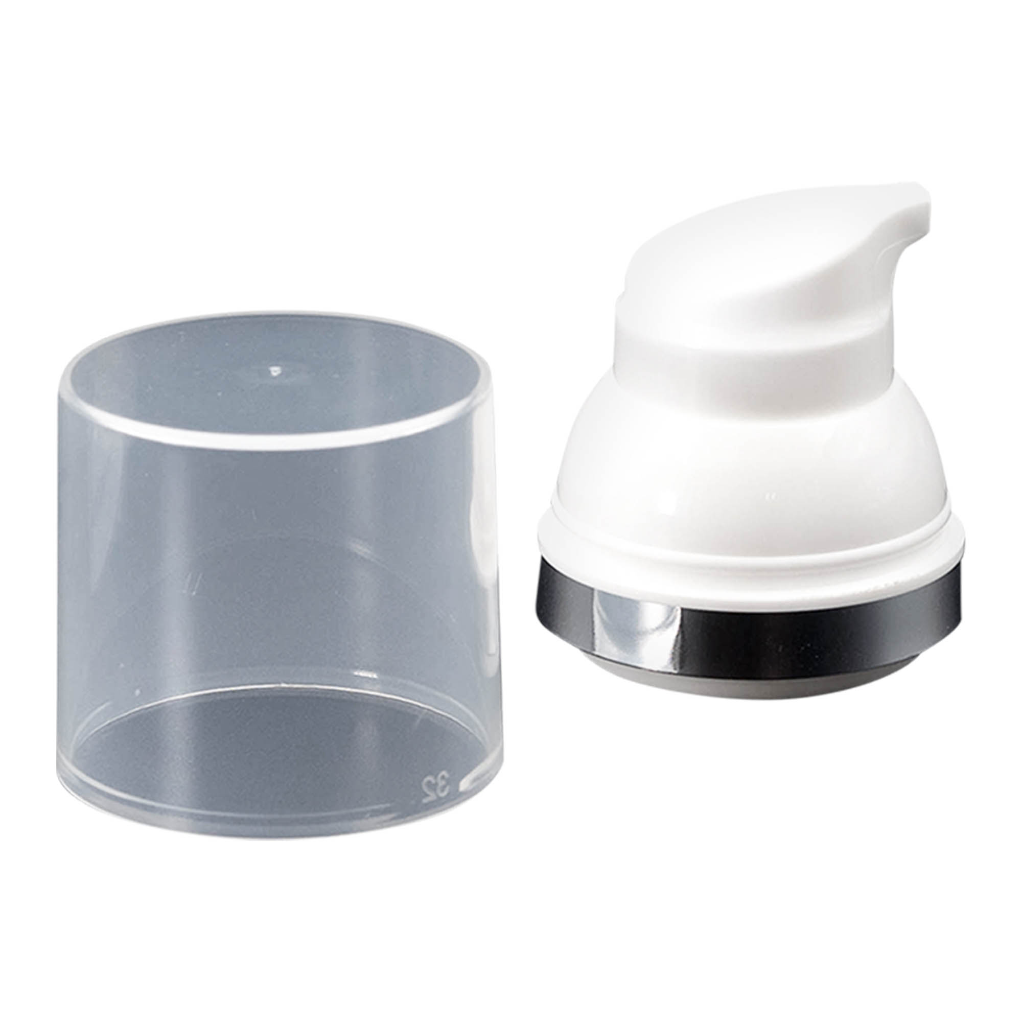 Pompe distributeur sans air 'Mezzo', plastique PP, blanc Pompe distributeur sans air 'Mezzo', plastique PP, blanc