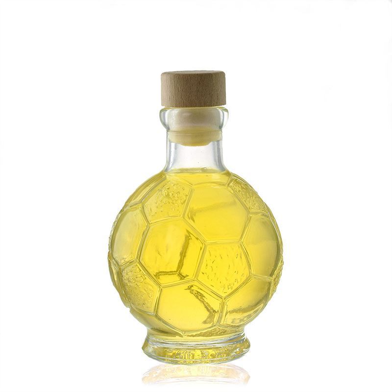 Flacon en verre 200 ml « Football », ouverture : liège Flacon en verre 200 ml « Football », ouverture : liège