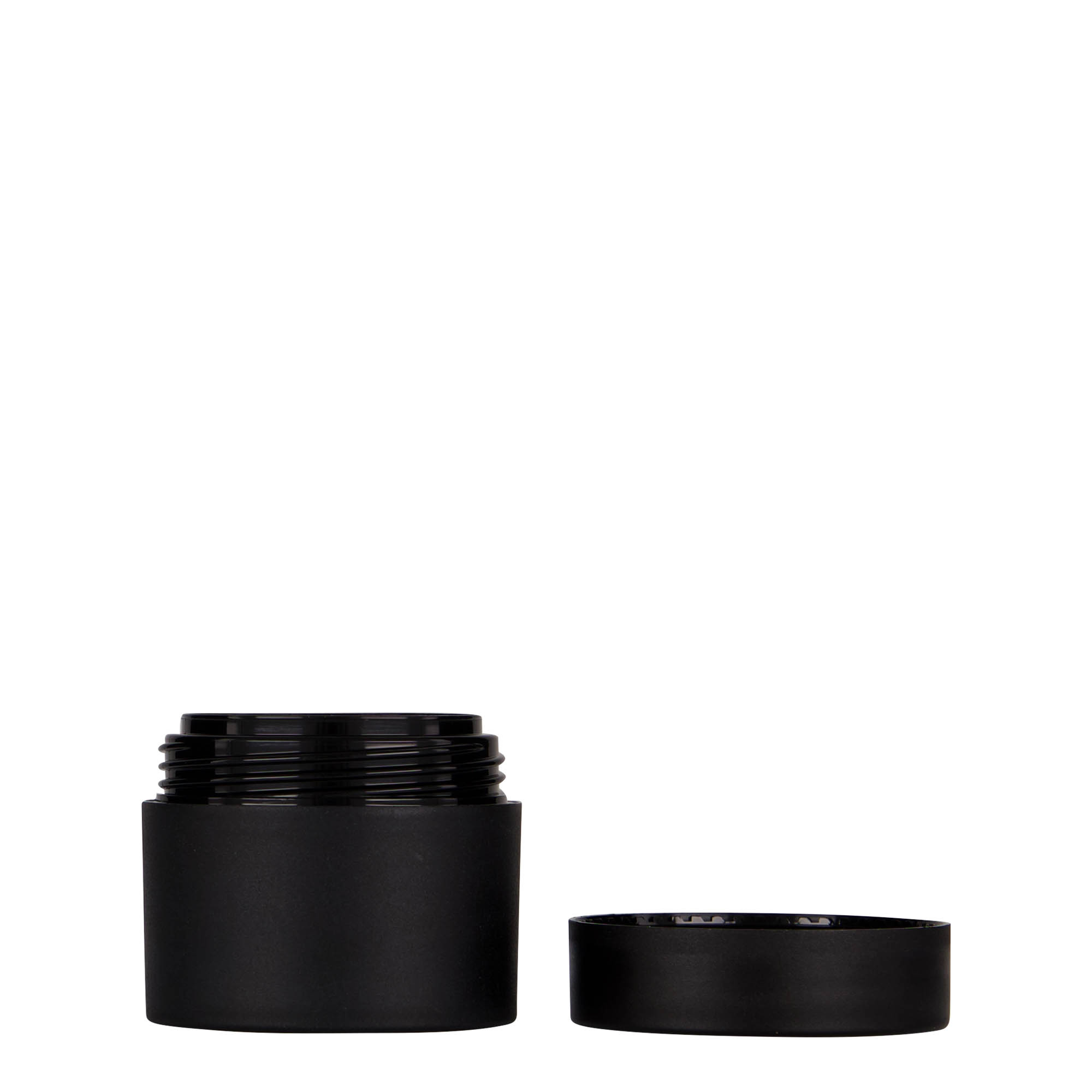 Dose en plastique 30 ml 'Antonella', PP, noir, ouverture : bouchon à vis Dose en plastique 30 ml 'Antonella', PP, noir, ouverture : bouchon à vis