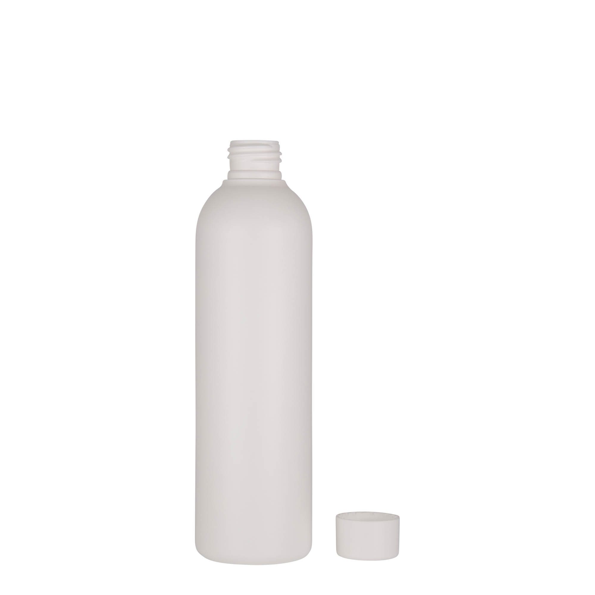 Flacon en plastique 250 ml 'Tuffy', HDPE, blanc, ouverture : 24/410 Flacon en plastique 250 ml 'Tuffy', HDPE, blanc, ouverture : 24/410