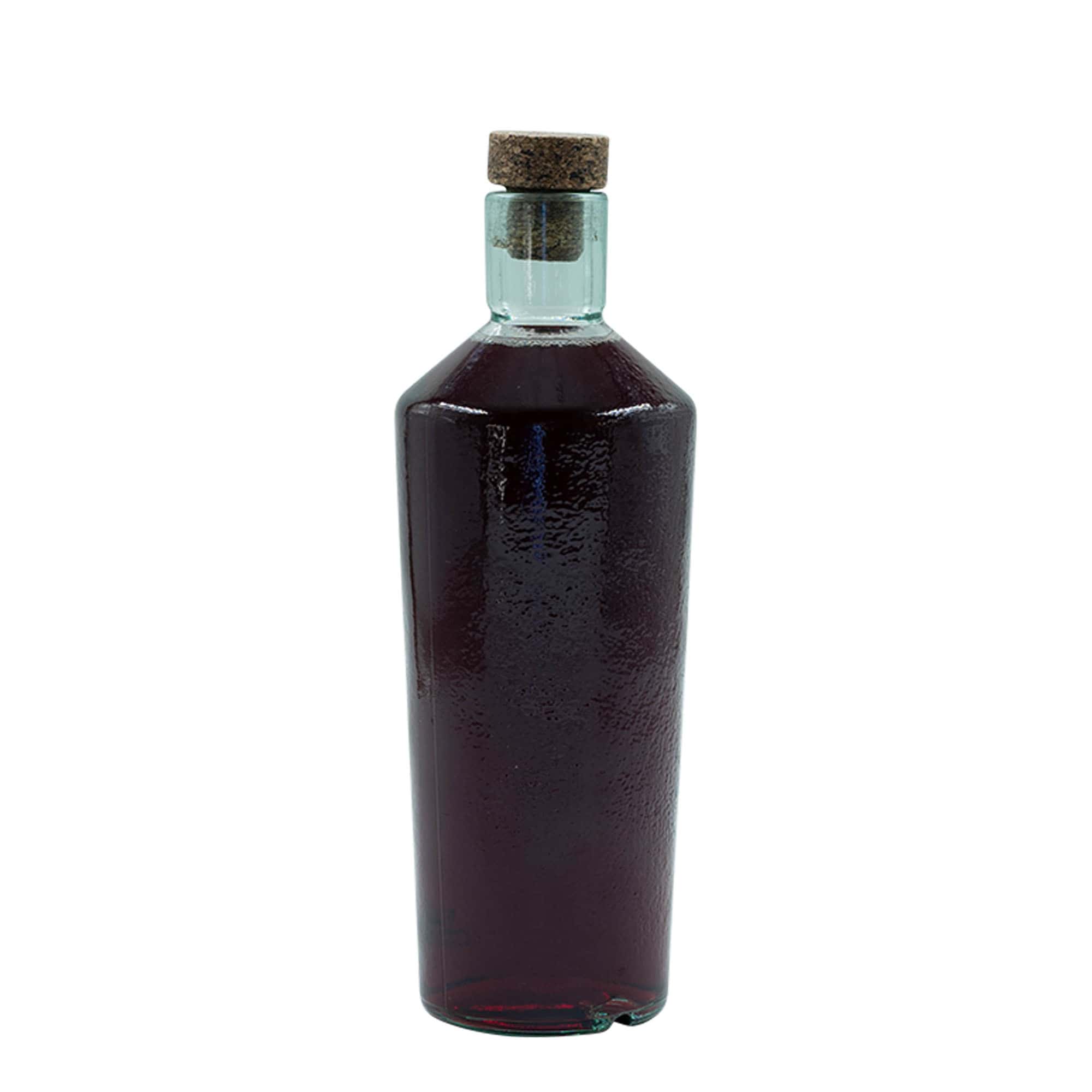 700 ml Bouteille en verre artisanale 'Primal', ouverture : liège