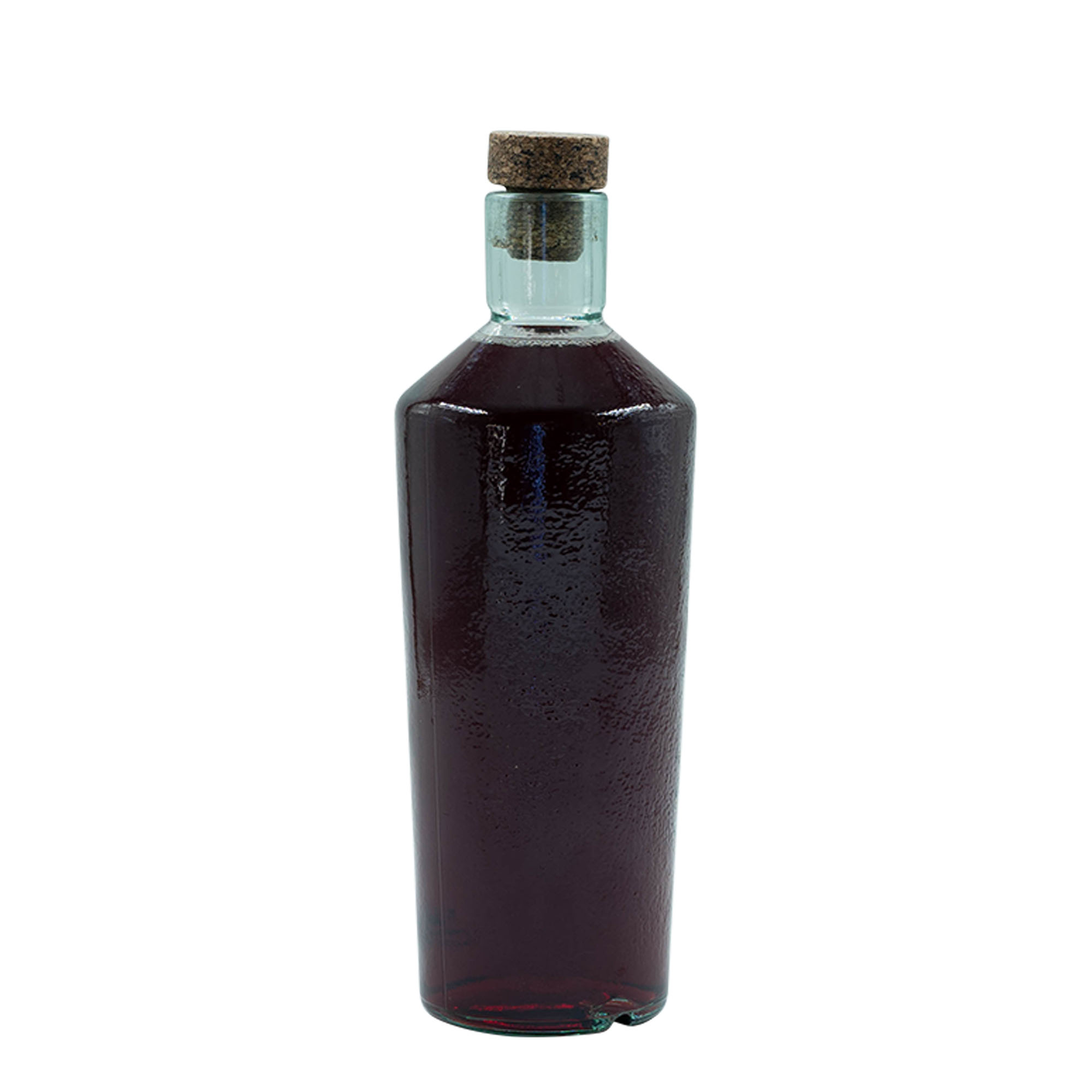 700 ml Bouteille en verre artisanale 'Primal', ouverture : liège