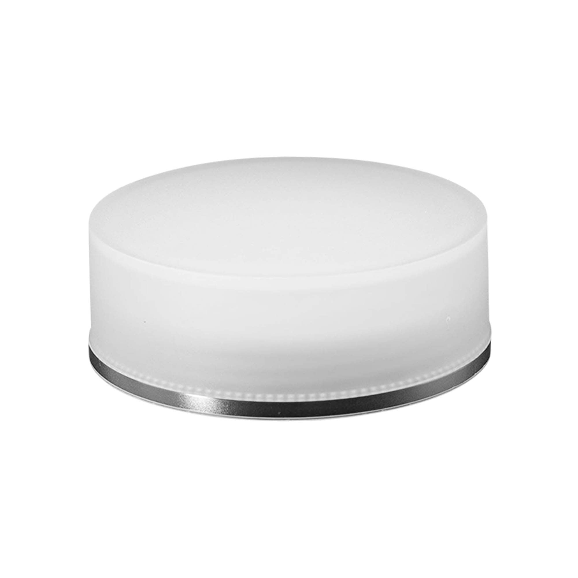 Bouchon à vis 'Clear/Platin Edition', plastique PP, blanc, pour ouverture : 53/2P
