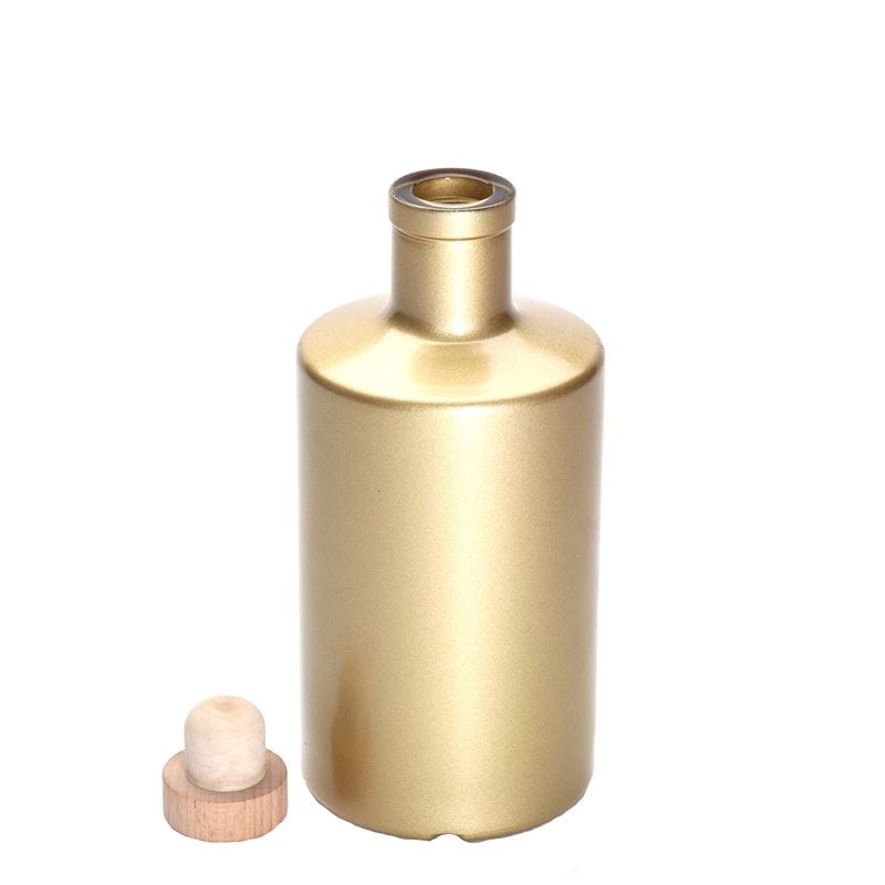 Bouteille en verre 500 ml 'Caroline', or, ouverture : liège
