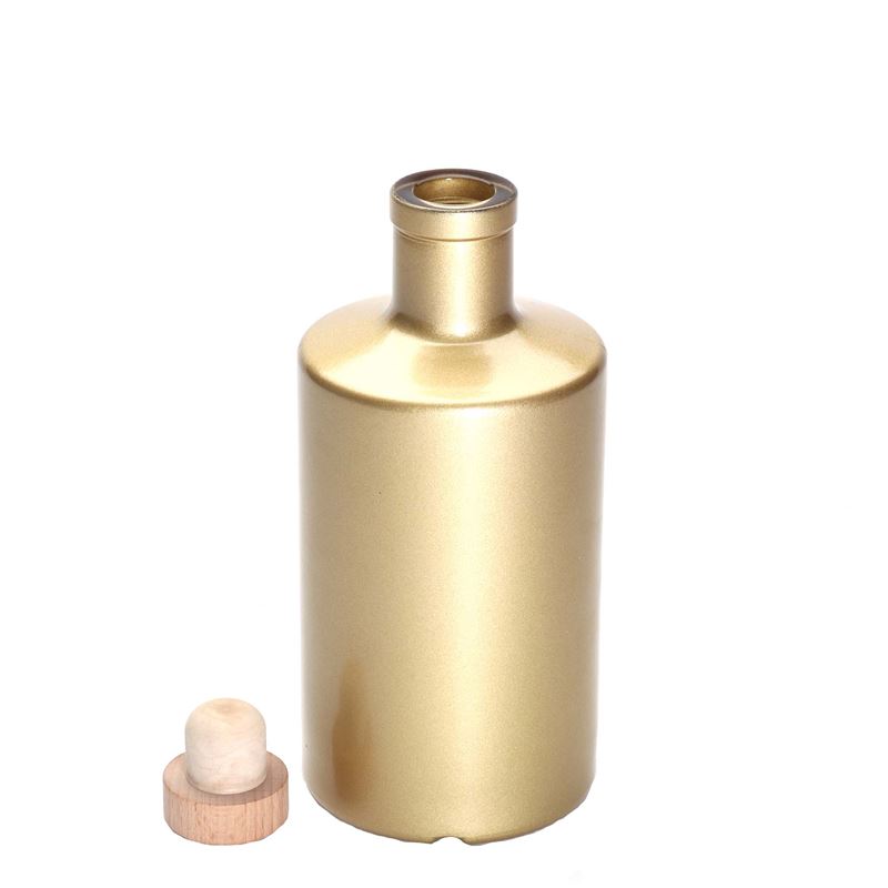 Bouteille en verre 500 ml 'Caroline', or, ouverture : liège