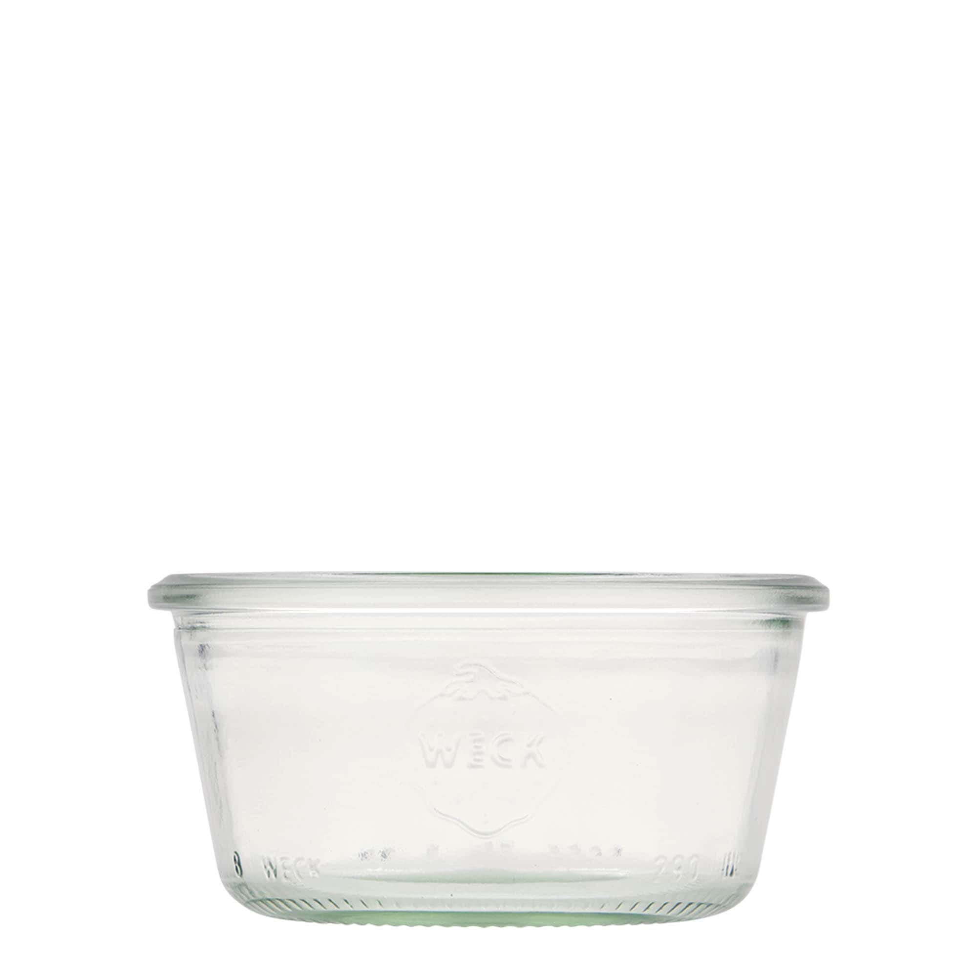 6x 290 ml bocal WECK à renversement plat avec couvercle en verre RR 100