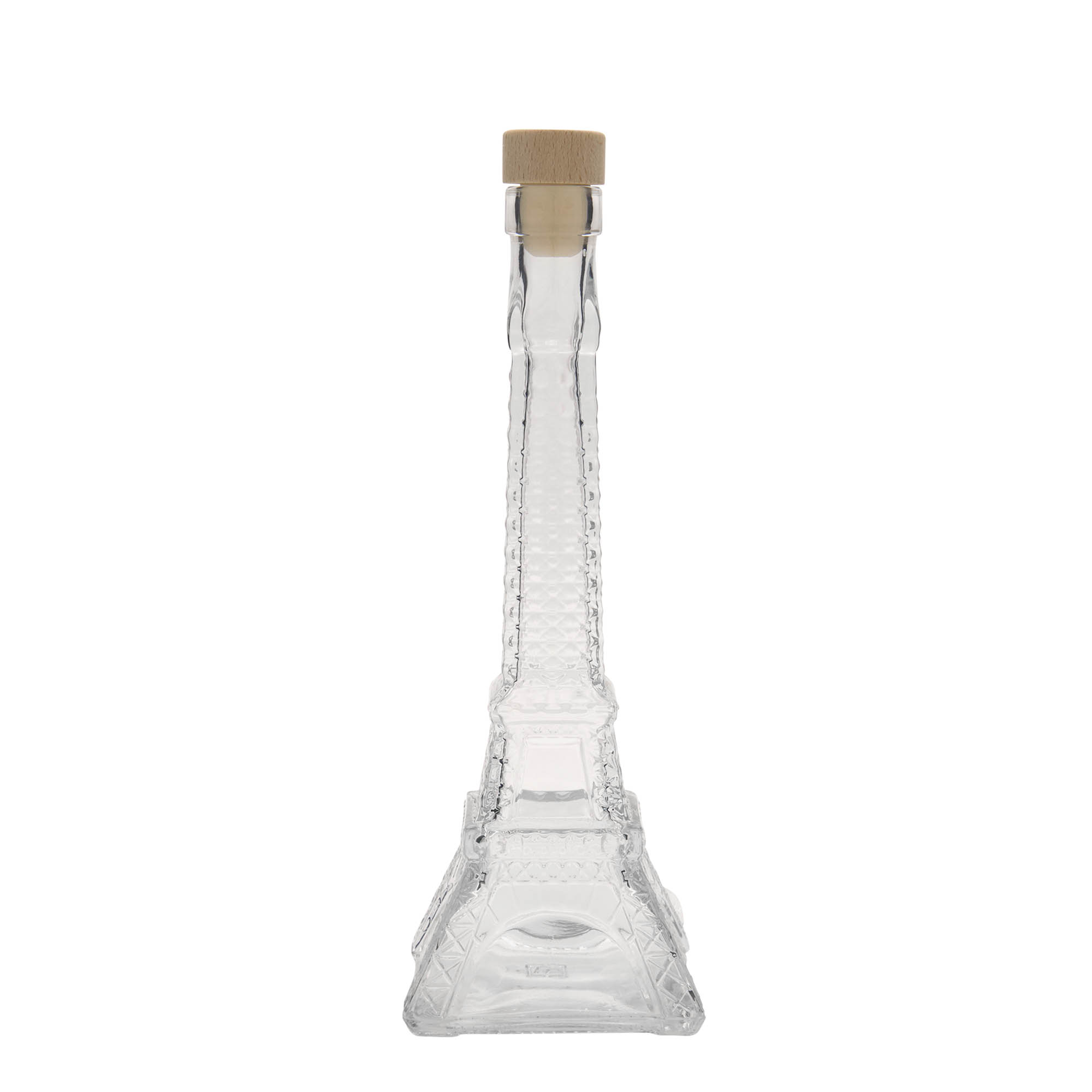 Flacon en verre 200 ml « Tour Eiffel », ouverture : bouchon en liège Flacon en verre 200 ml « Tour Eiffel », ouverture : bouchon en liège