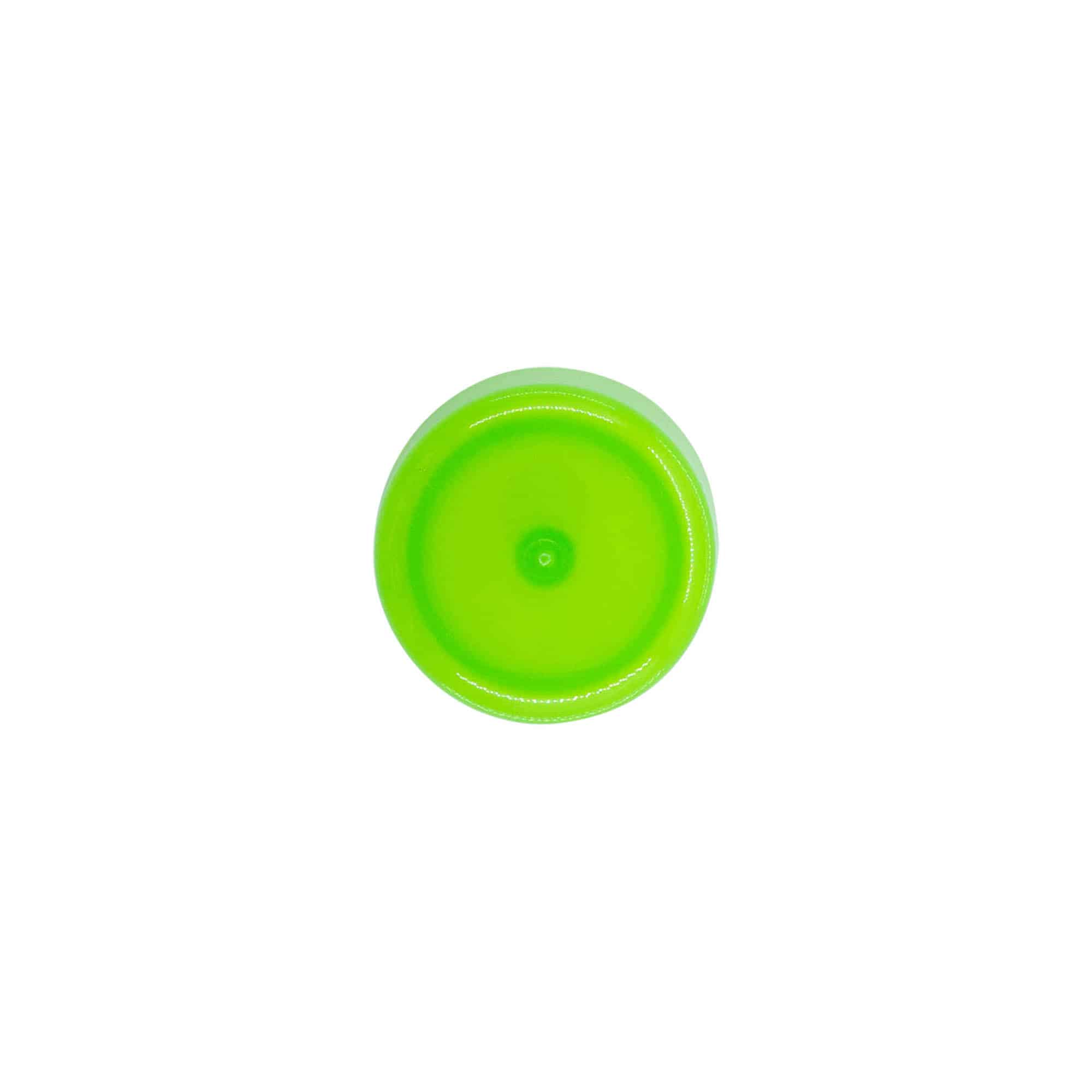 Bouchon à vis avec insert de seringue, plastique PP, vert, pour ouverture : 24/410