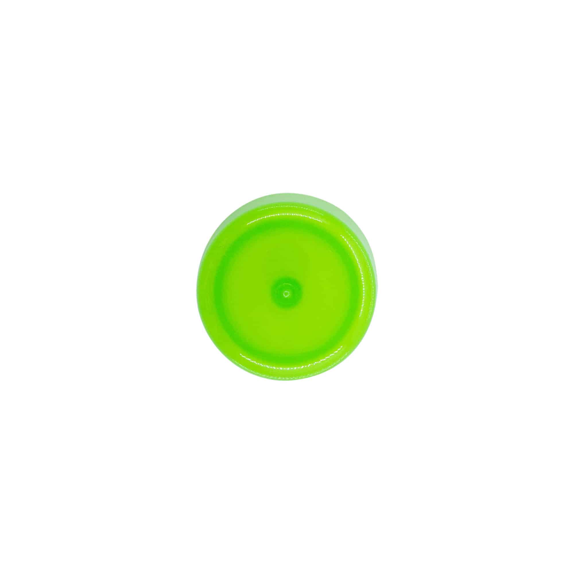 Bouchon à vis avec insert de seringue, plastique PP, vert, pour ouverture : 24/410