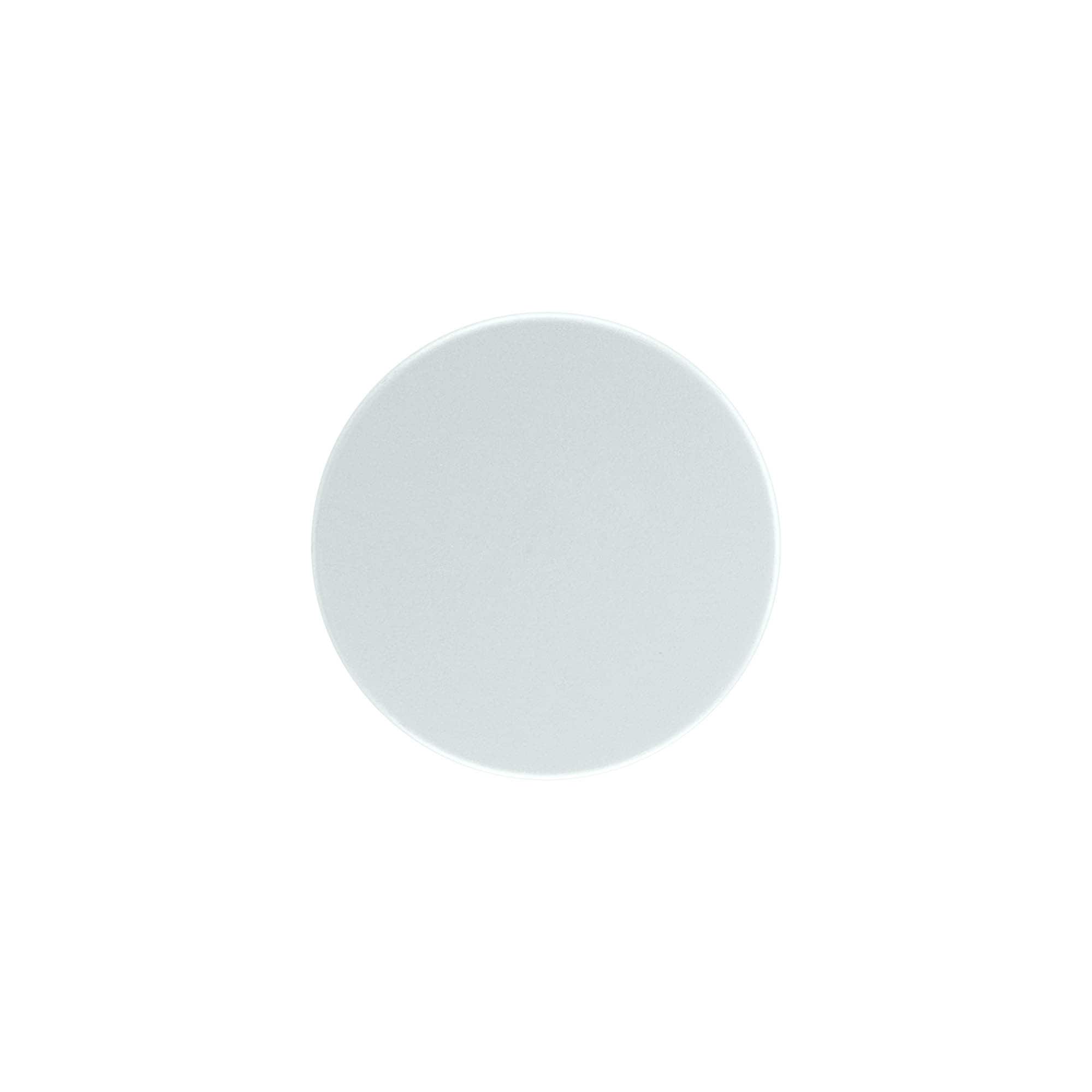 Pompe distributeur airless « Mezzo », type D, plastique PP, blanc avec capuchon mat argent métallisé