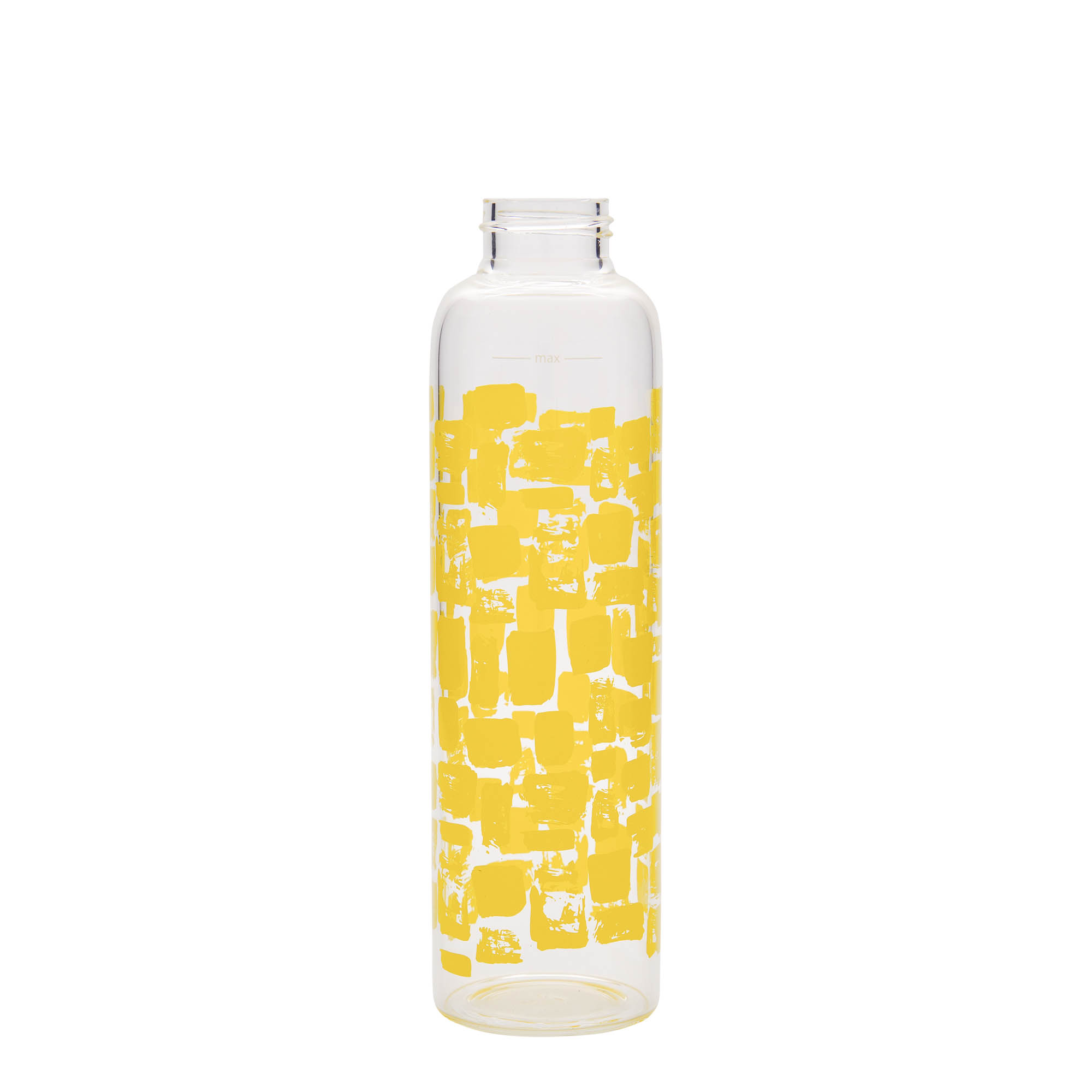 Bouteille d'eau 500 ml 'Perseus - Rectangles jaunes', ouverture : bouchon à vis