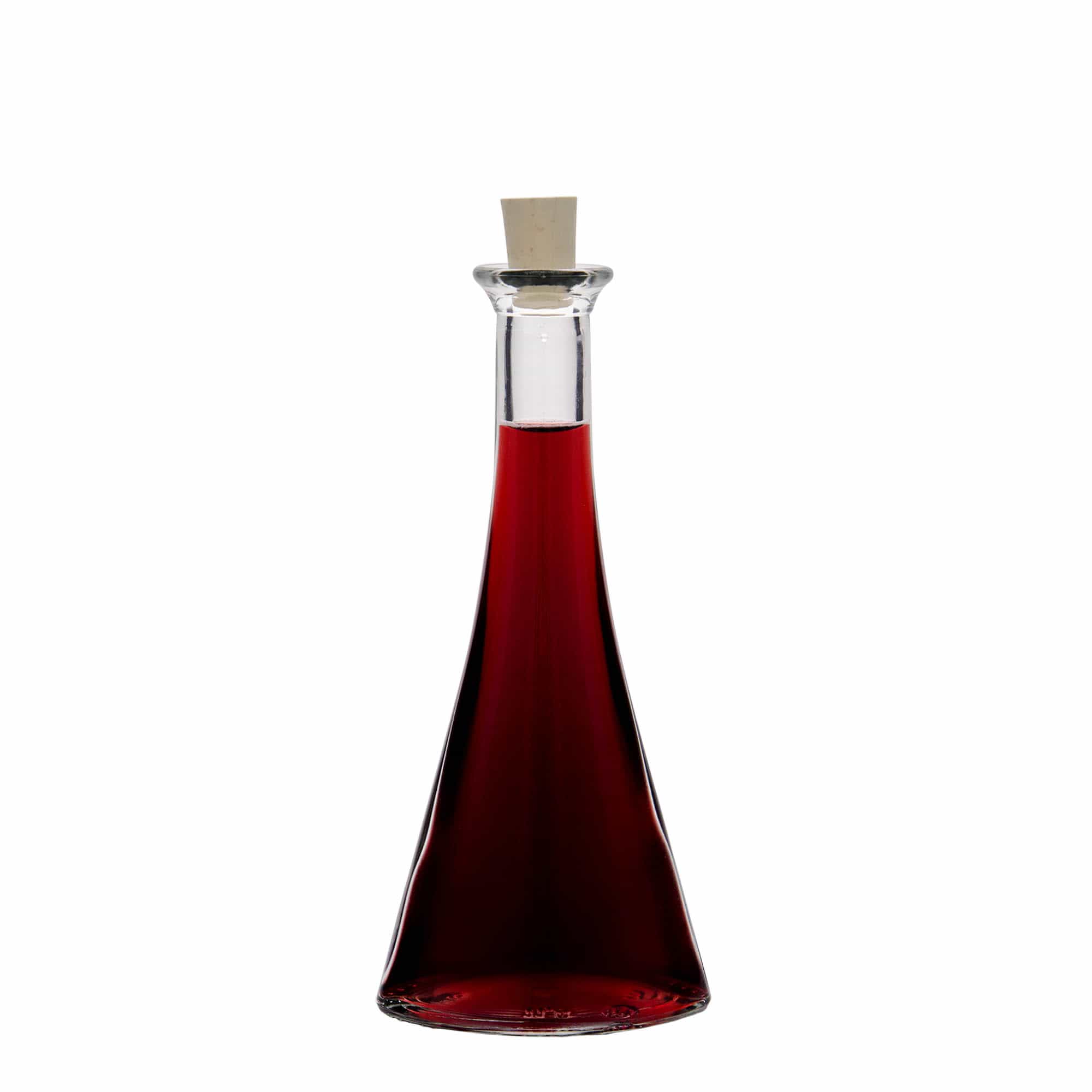 Flacon en verre 100 ml « Veronica », demi-rond, ouverture : bouchon en liège