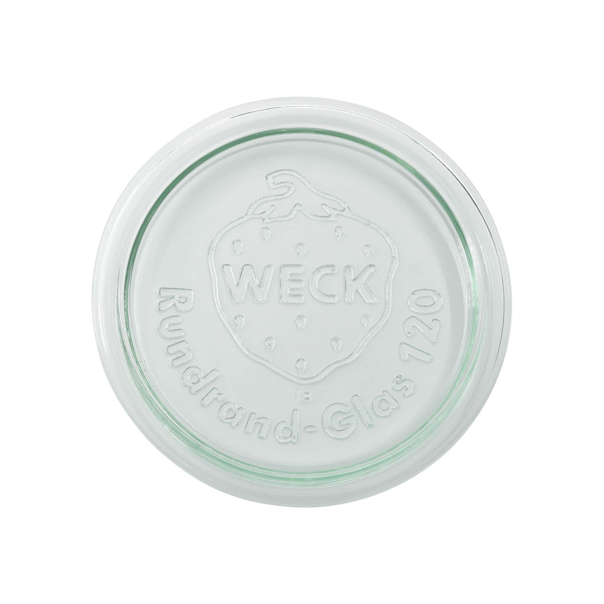 Couvercle en verre WECK à bord rond, pour ouverture : RR120