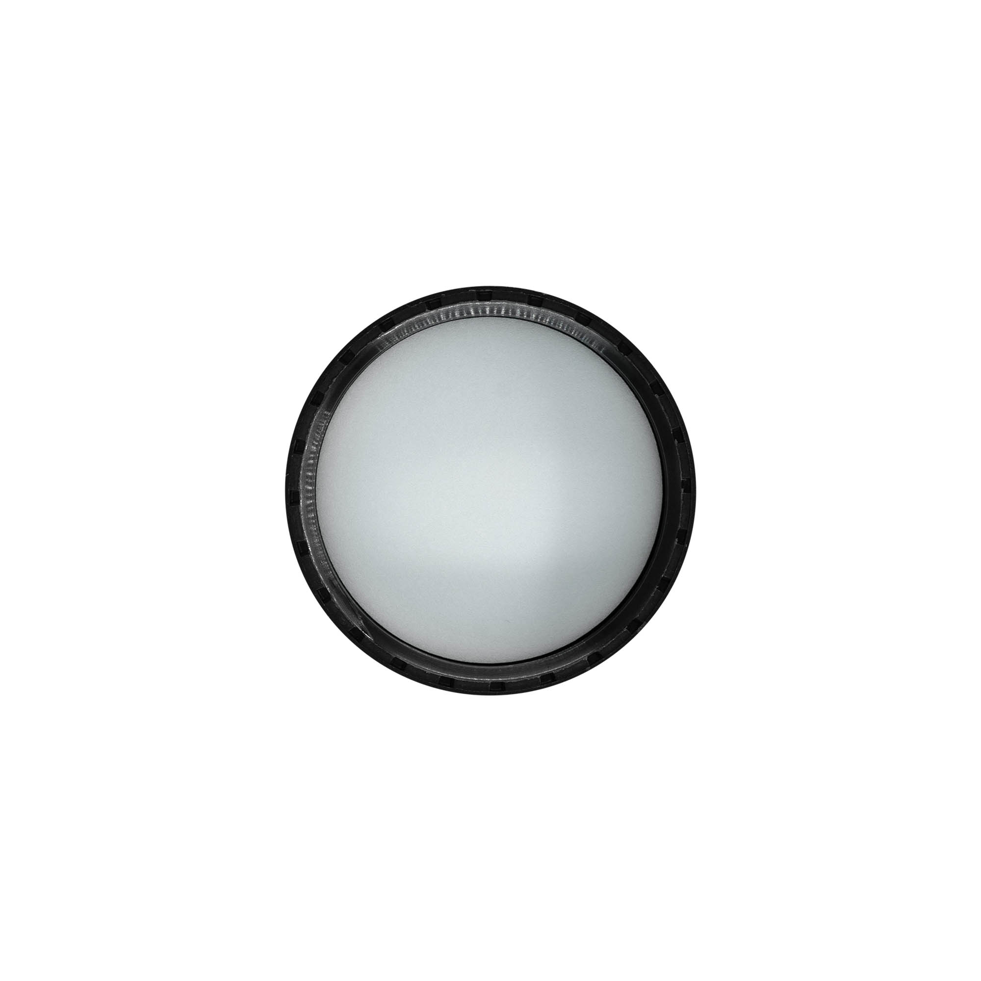 Bouchon à vis avec insert en EPE, plastique PP, noir, pour ouverture : DIN 60